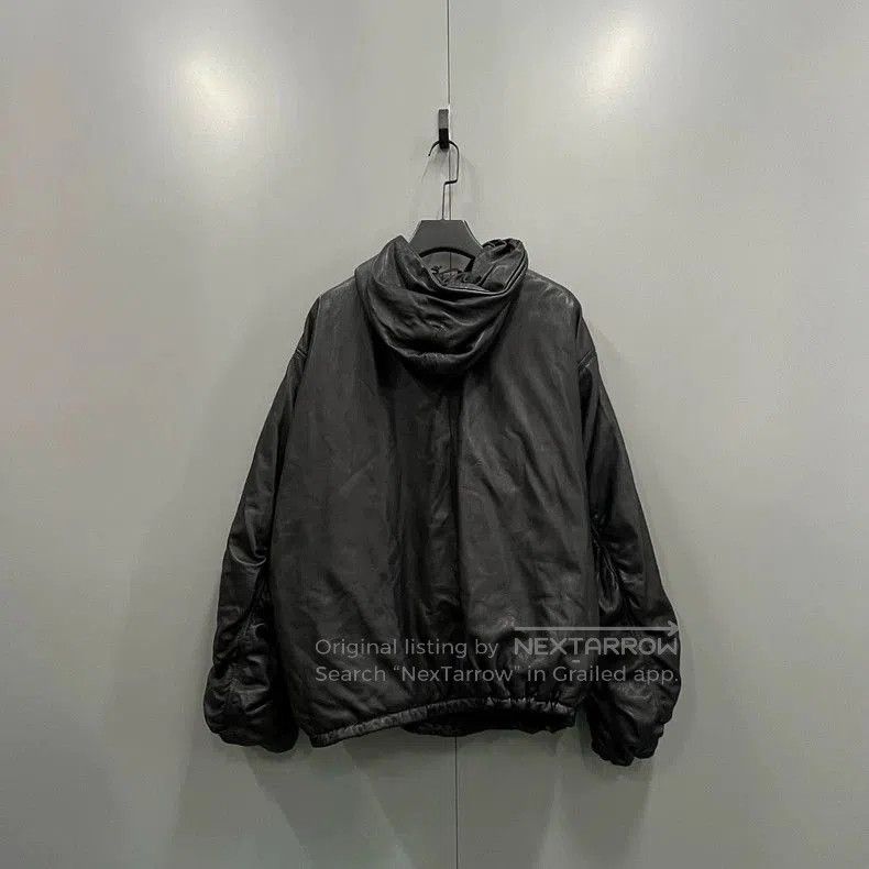 Balenciaga Balenciaga Black Leather Hoodie. Size US XXS / EU 40 - 2 Thumbnail