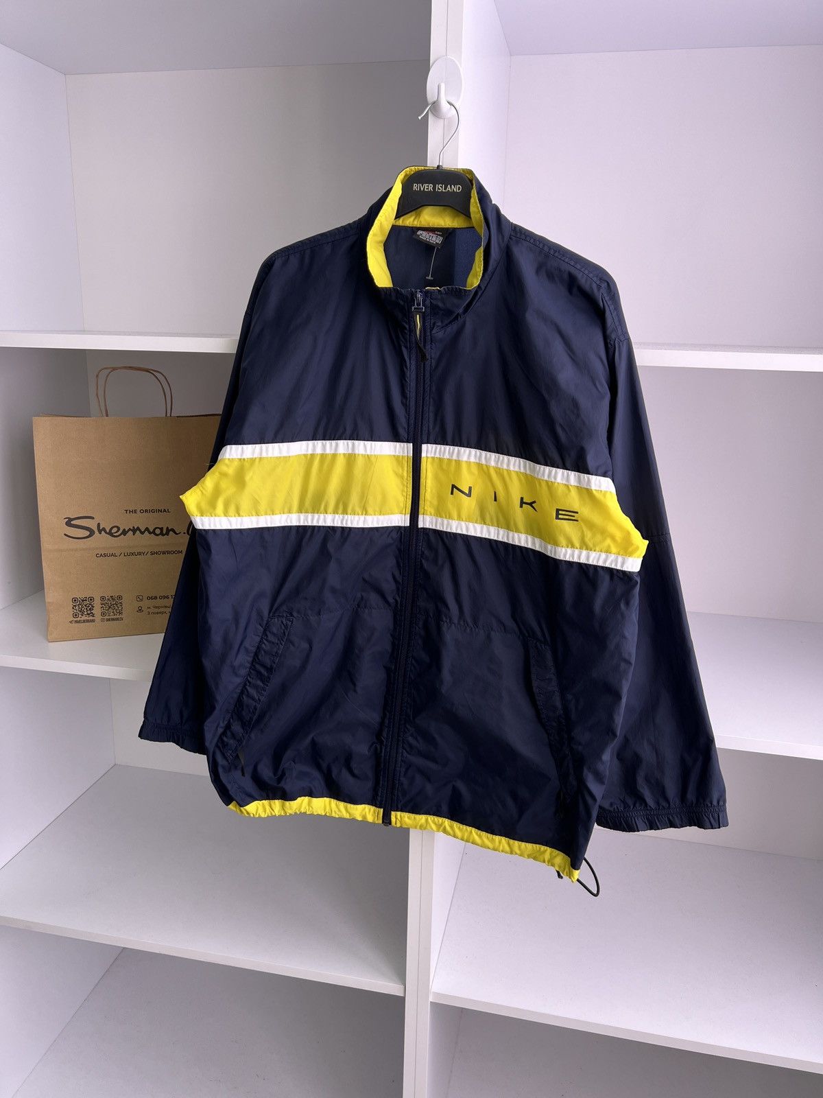 Nike × Vintage Vintage Nike swoosh track jacket drill streetwear y2k Size US M / EU 48-50 / 2 - 2 Thumbnail