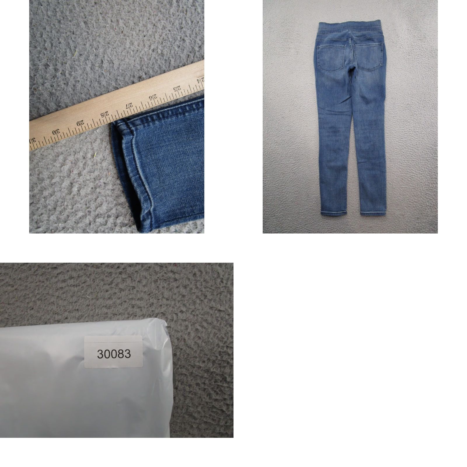 Express Express Blue Stretch Denim Super High Rise Ankle Skinny Jeans Jegging Size 2R Size 26" / US 2 / IT 38 - 9 Thumbnail