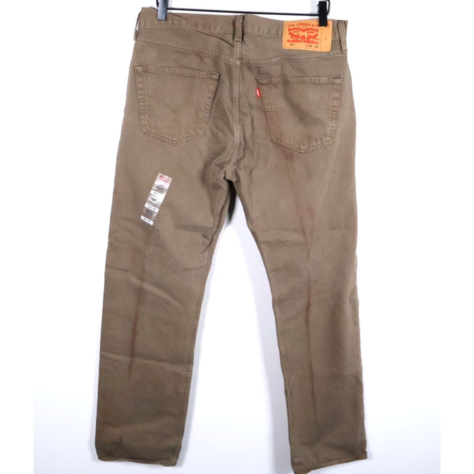 Levi's Levi'S Jeans Mens 34 Men Olive Button Fly Straight Leg Size US 34 / EU 50 - 2 Thumbnail
