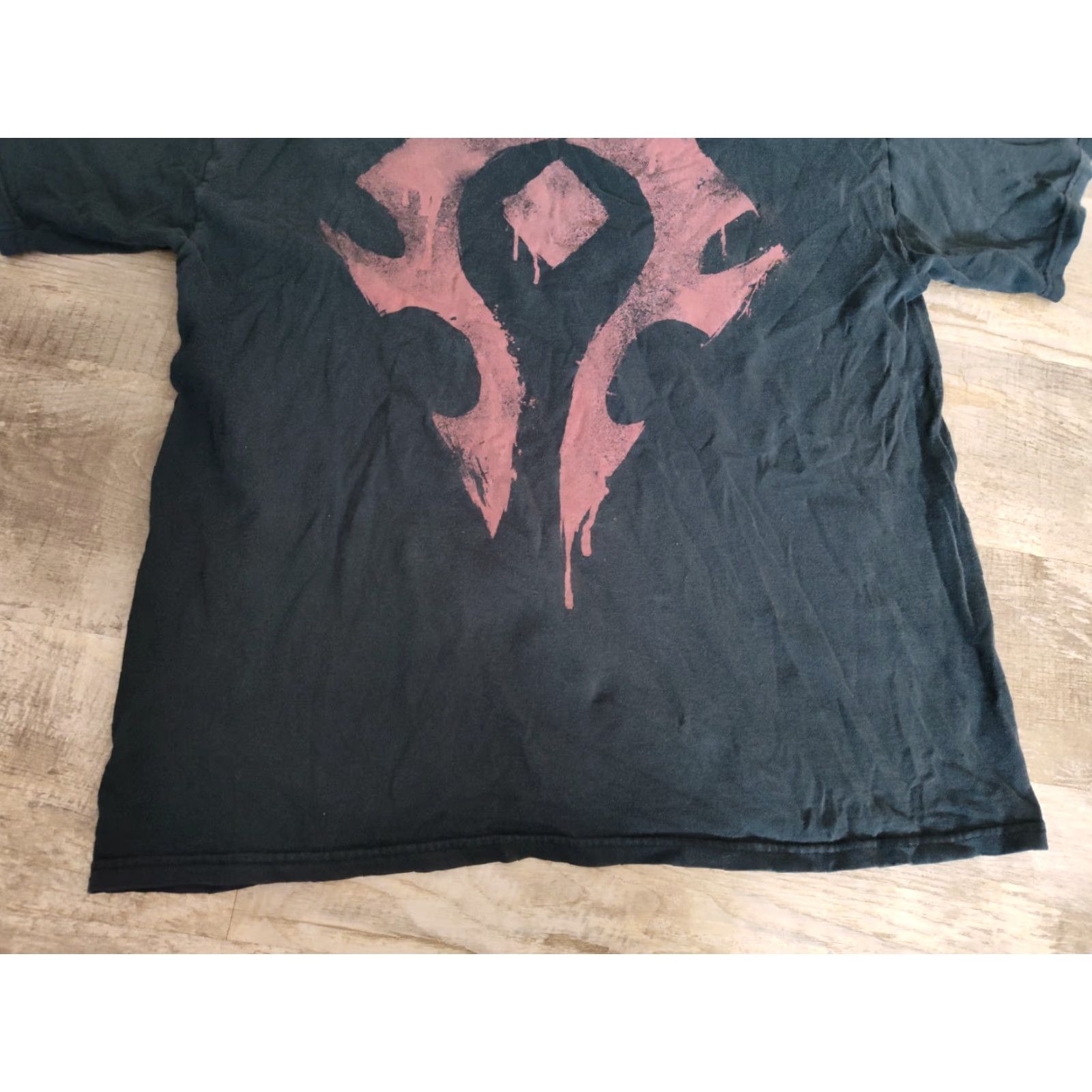 Vintage VINTAGE Blizzard World Of Warcraft Horde Logo T-Shirt Mens Large Black Graphic Print Y2K Video Games Size US L / EU 52-54 / 3 - 2 Thumbnail