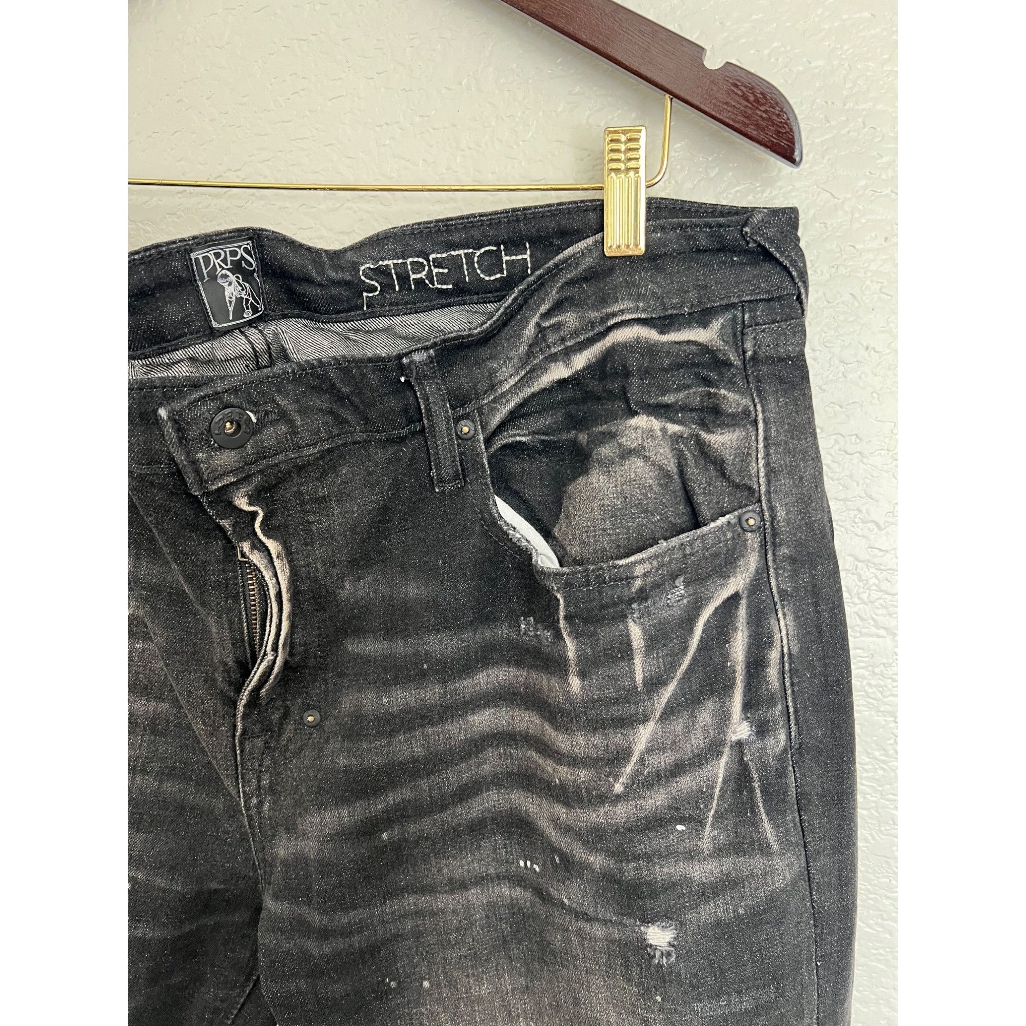 Prps Prps The Eleanor Distressed Mens Jeans - Size 40x35 Size US 40 / EU 56 - 3 Thumbnail