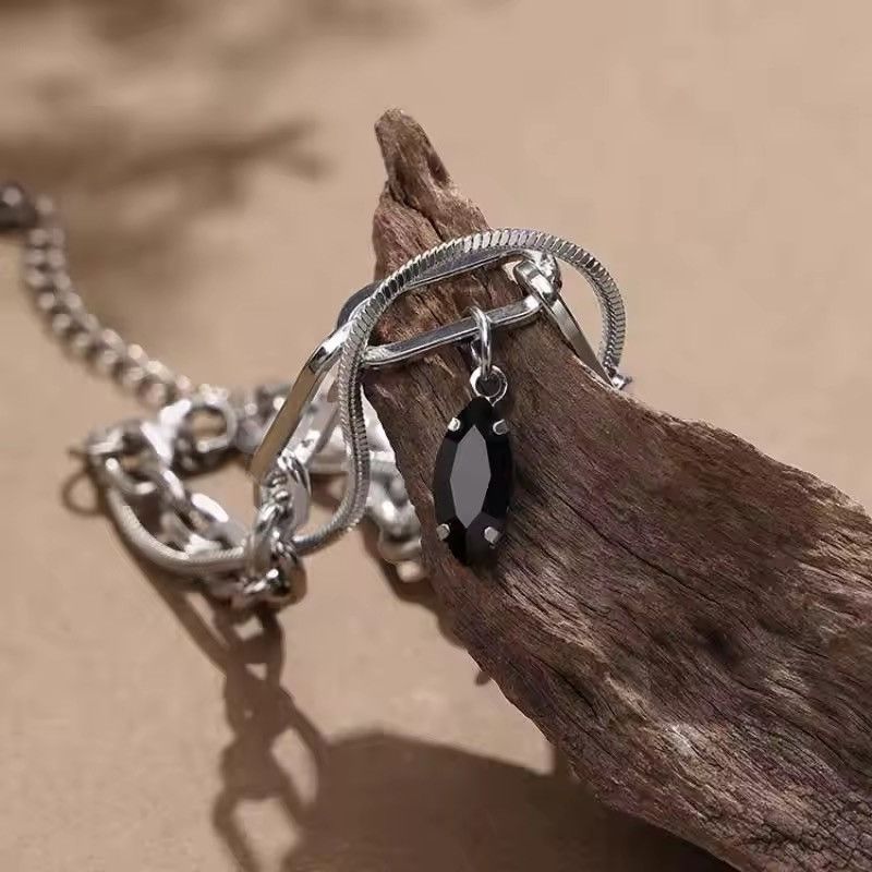 Jewelry Simple Stacked Snake Chain Bracelet Size ONE SIZE - 5 Thumbnail
