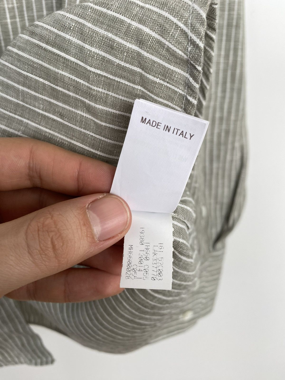 Brunello Cucinelli Brunello Cucinelli Linen Striped Shirt Size US XXL / EU 58 / 5 - 12 Thumbnail