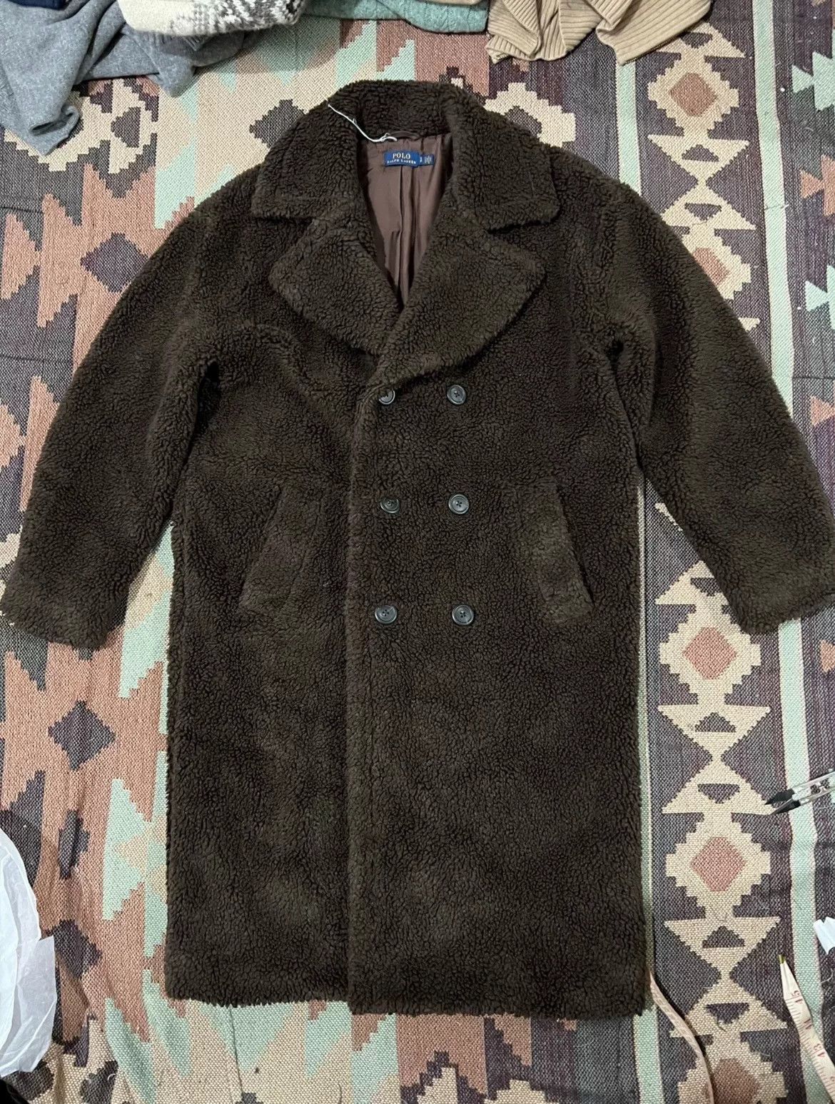 RRL Ralph Lauren Ralph Lauren Brown Teddy Wool Coat Size US S / EU 44-46 / 1 - 1 Thumbnail