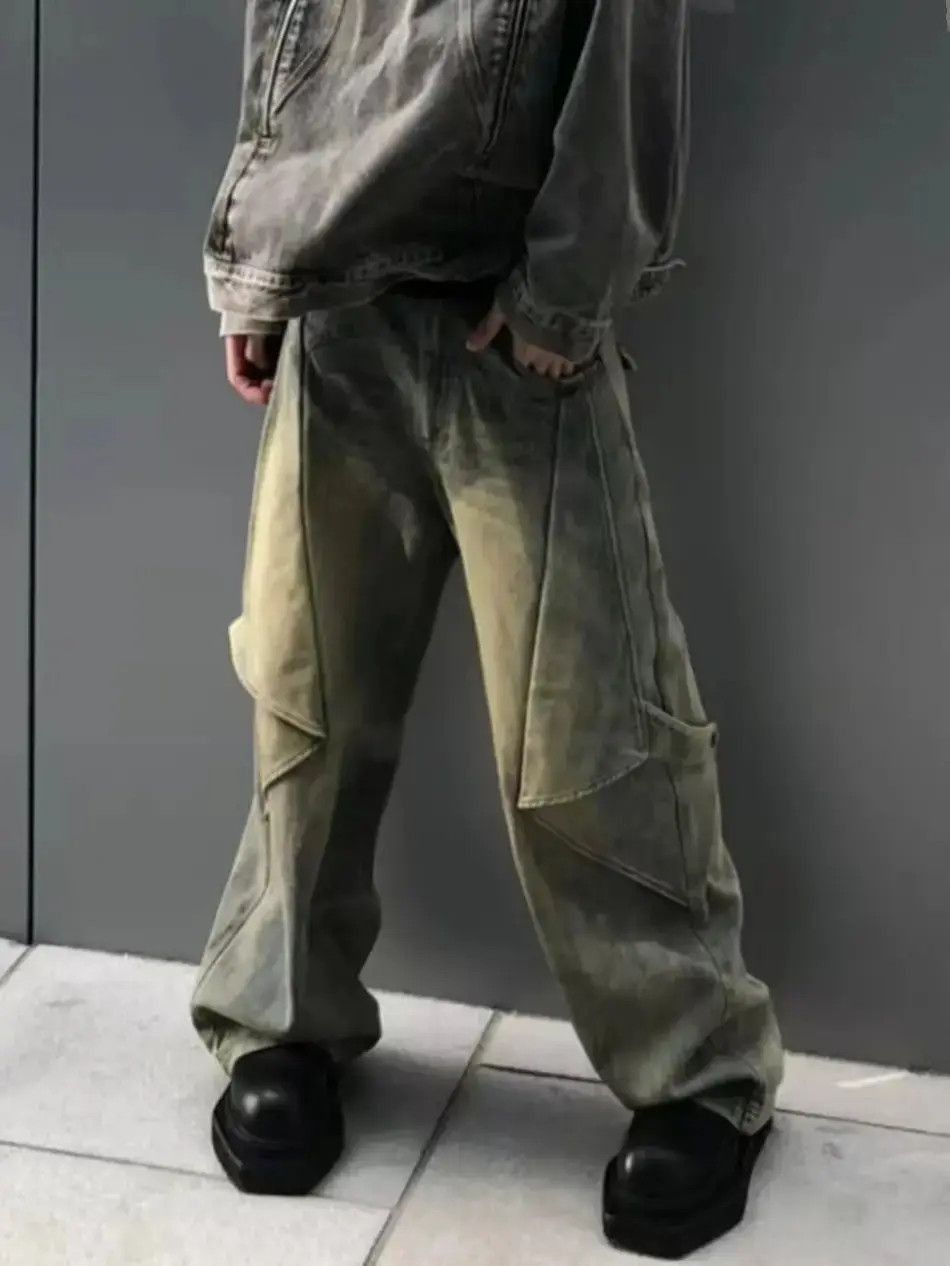 Japanese Brand Retro loose fitting wide leg micro flared jeans Size US 32 / EU 48 - 4 Thumbnail