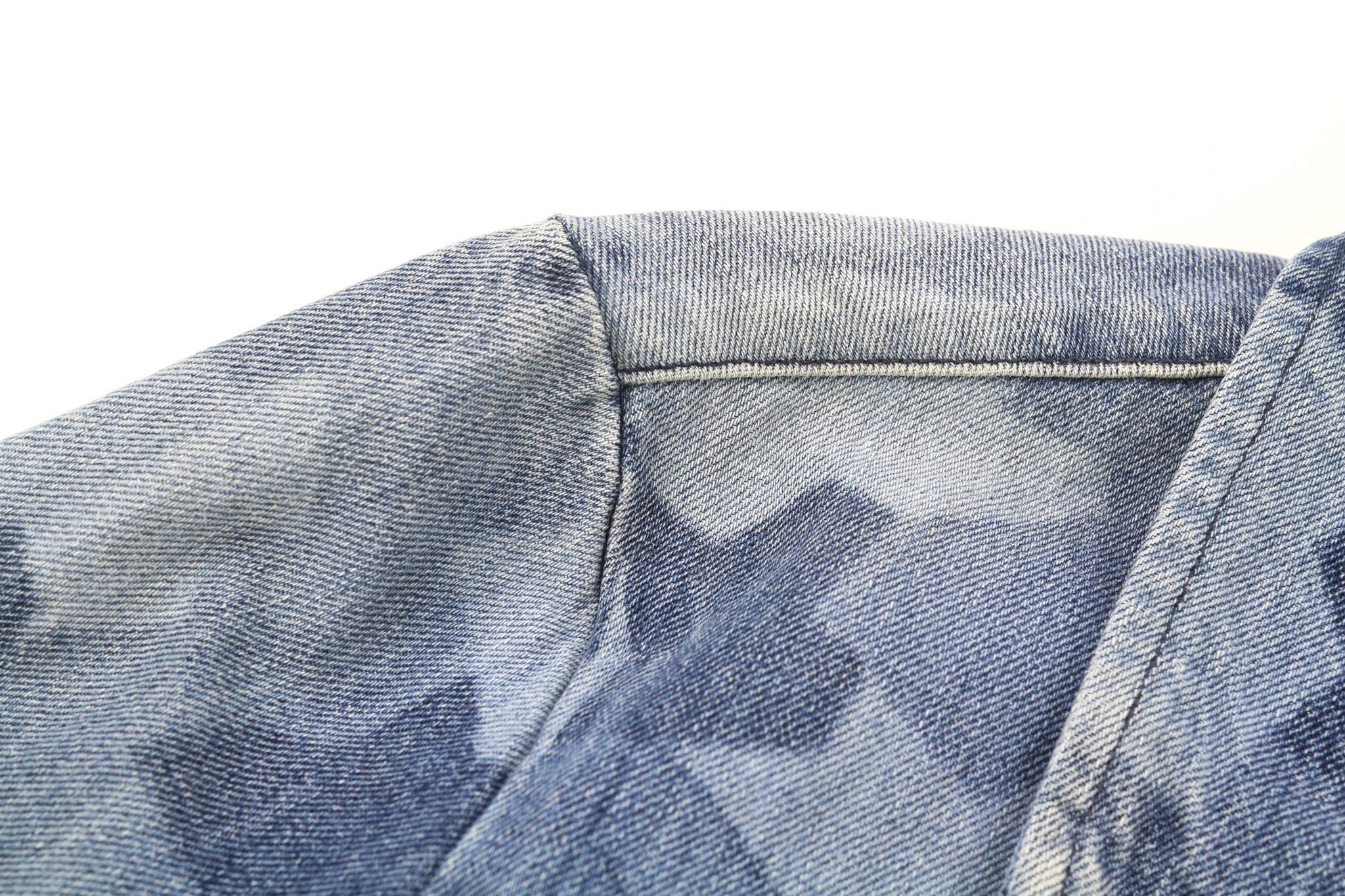 Nudie Jeans GUDRUN CAMO DENIM S Blue Cotton Bomber Jacket 81103 Size S / US 4 / IT 40 - 10 Thumbnail