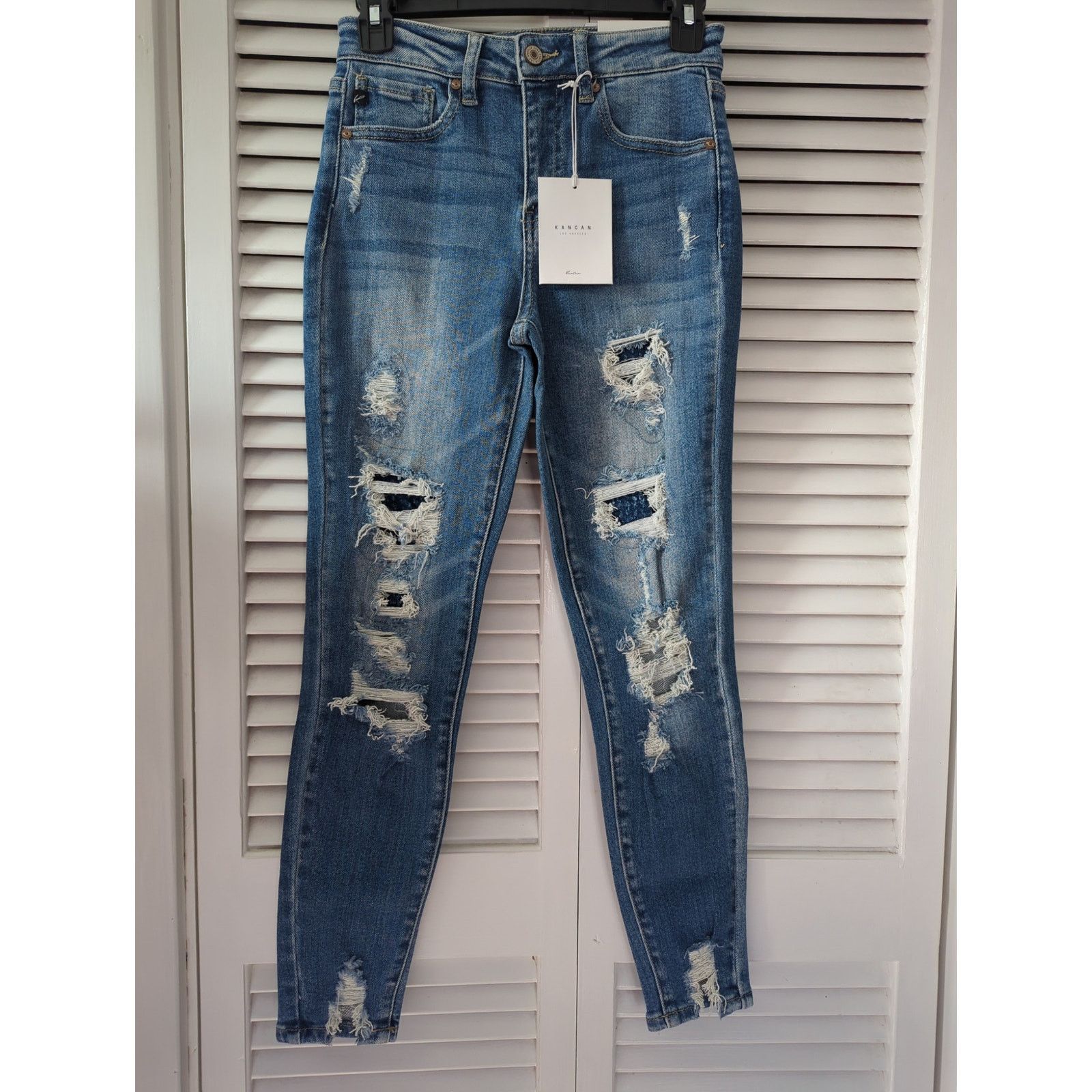 Kancan USA KANCAN NWT Distressed Straight Leg - Sz 1/24 Size 24" / US 00 / IT 34 - 1 Thumbnail