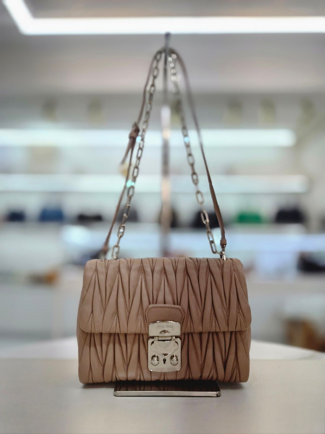 Miu Miu Nappa Chain Shoulder and Crossbody Bag Size ONE SIZE - 1 Thumbnail