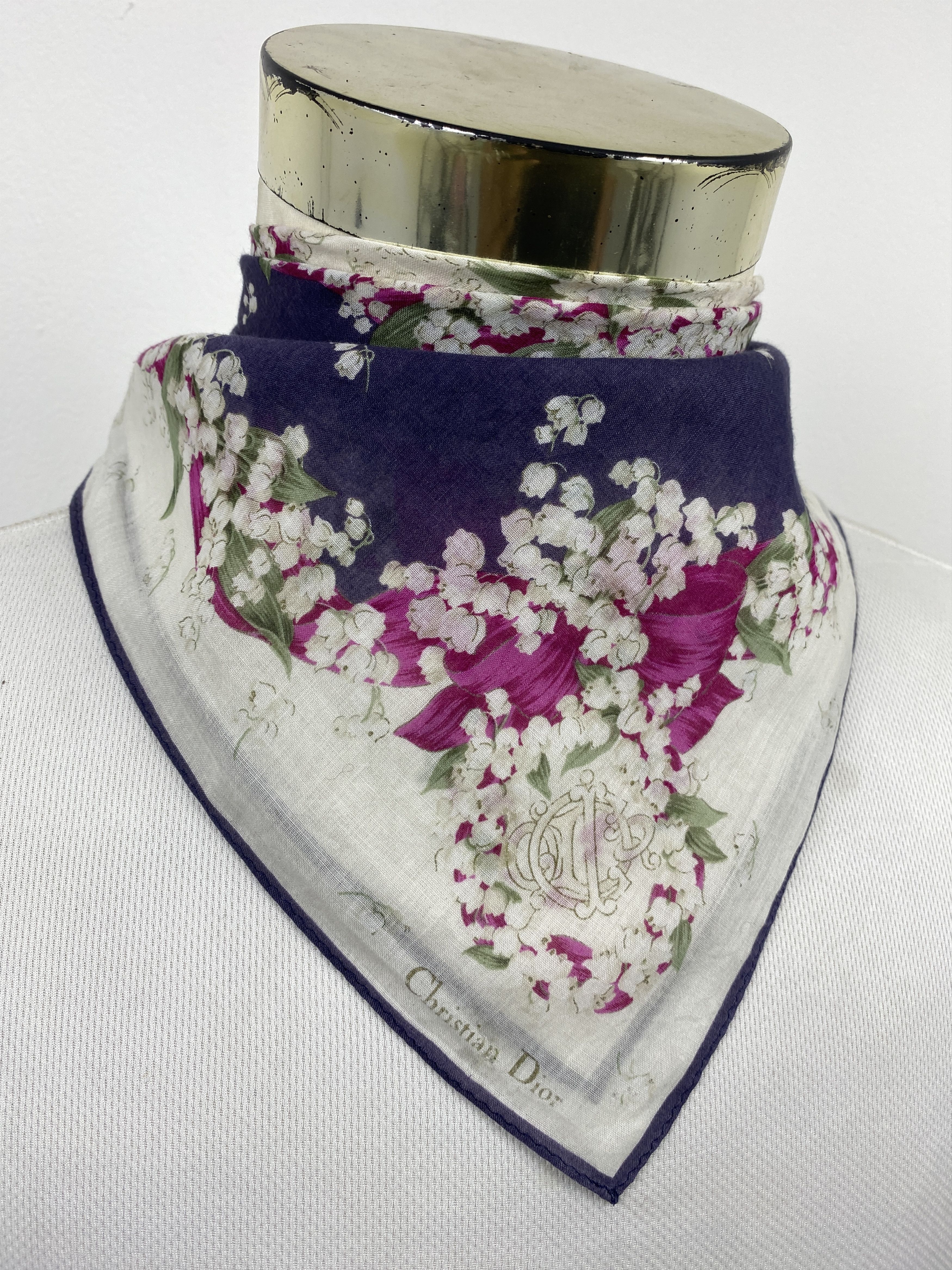Dior Vintage Dior Handkerchief / Neckerchief HKC1133 Size ONE SIZE - 2 Thumbnail