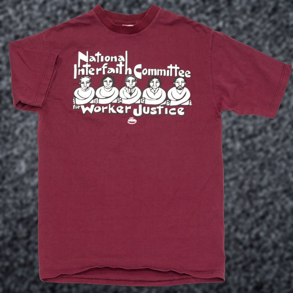 Vintage VINTAGE Union T-Shirt National Interfaith Committee Union Made Mens Size L Red Cotton 90s 80s USA Logo Short Sleeve Crew Neck 21x29x9"} Size US L / EU 52-54 / 3 - 1 Thumbnail