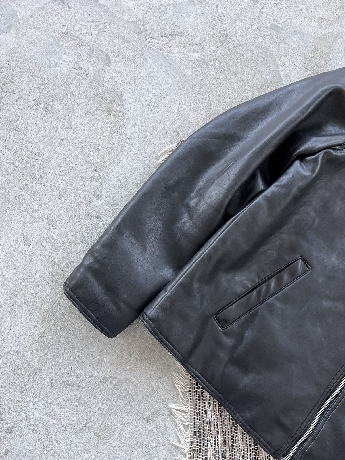 Genuine Leather Vintage Faux Leather Coach Bomber Jacket High Neck Y2K Size US L / EU 52-54 / 3 - 4 Thumbnail