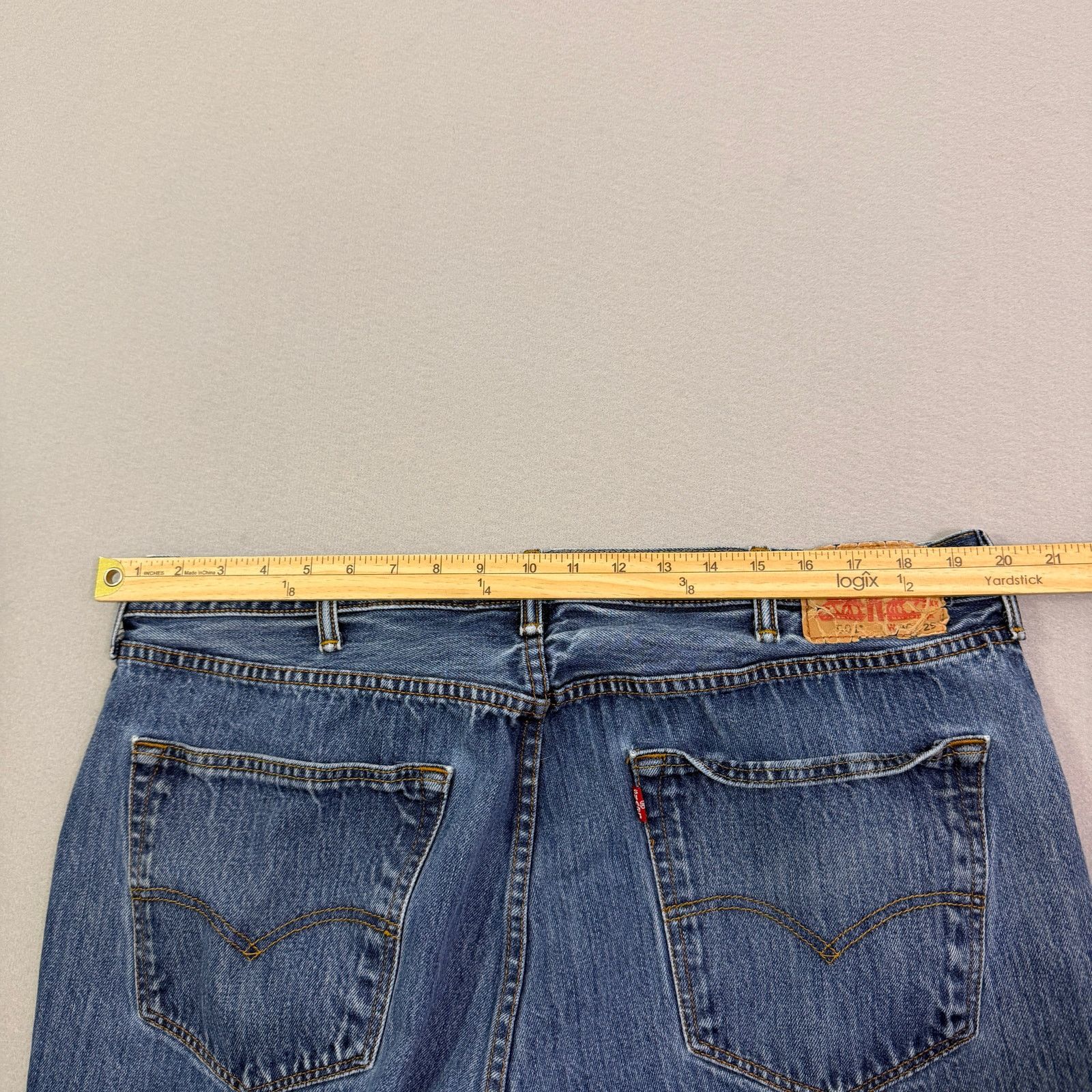 Levi's Levis 501 Jeans Men's 40x29 Blue Denim Faded Straight Leg Size US 40 / EU 56 - 8 Thumbnail
