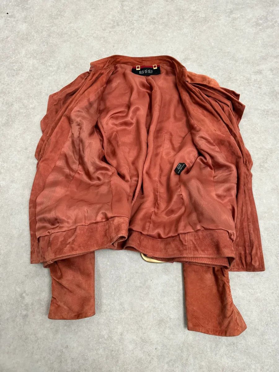 Gucci SS2004 Gucci Pink Suede Leather Jacket by Tom Ford Size M / US 6-8 / IT 42-44 - 9 Thumbnail