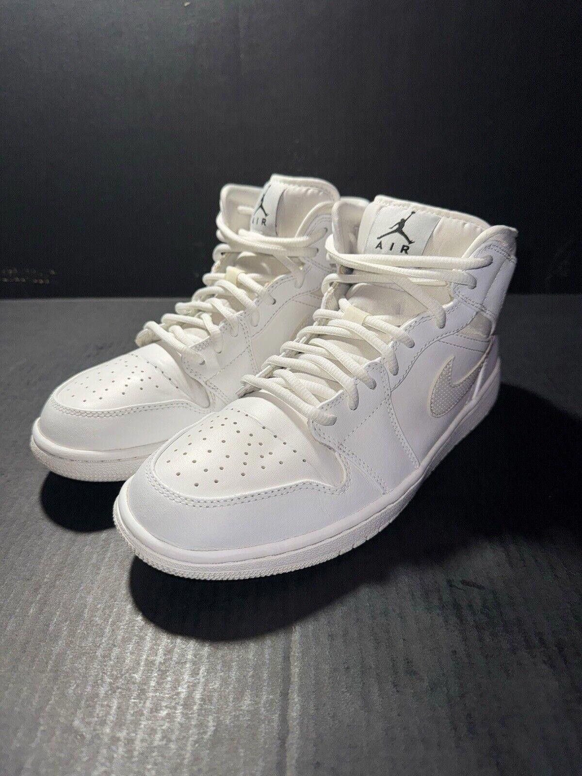 Jordan Brand Nike Air Jordan 1 Retro Mid 'White' - 554724-110 - Size 9.5 Size US 9.5 / EU 42-43 - 4 Thumbnail