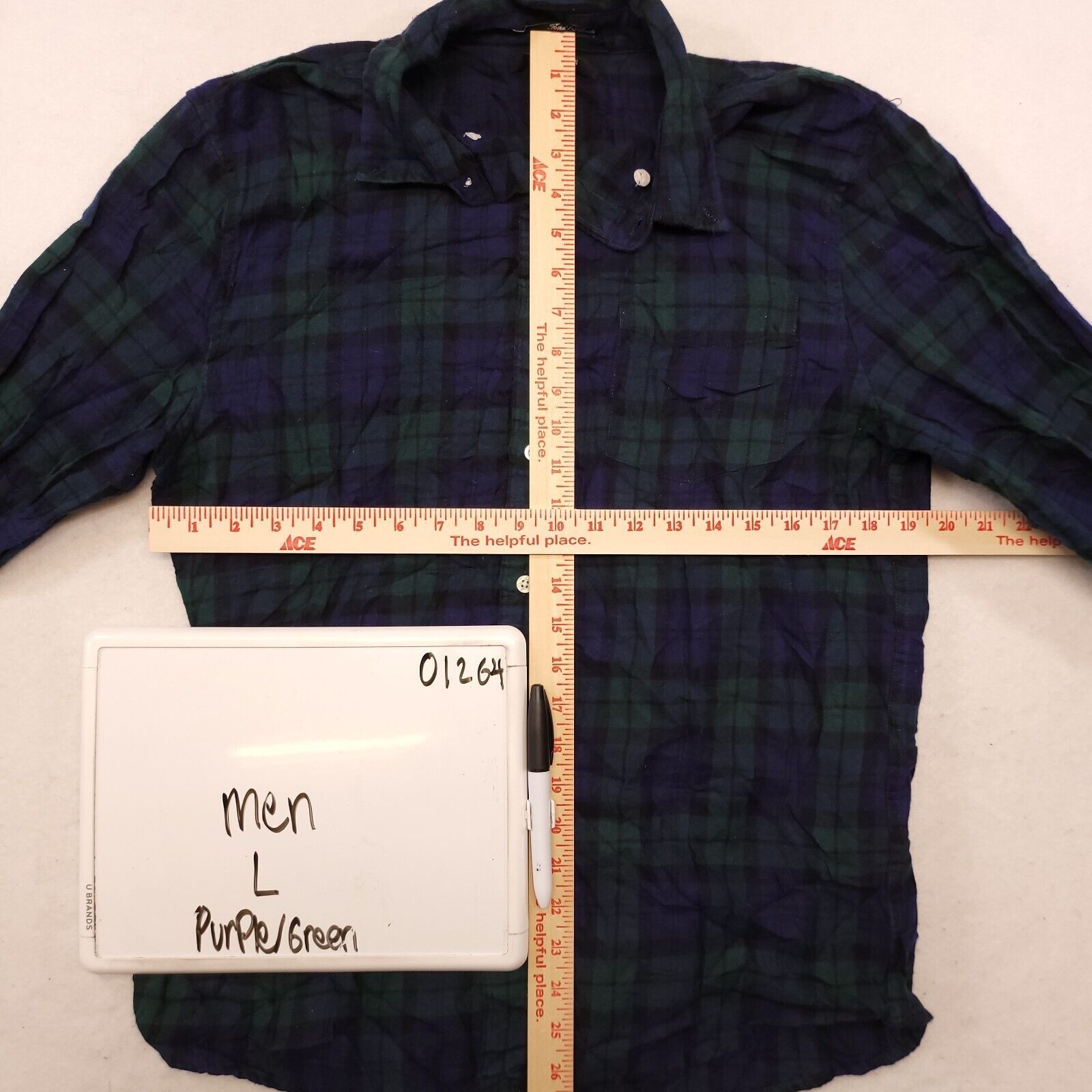 21 Men 21 Men Tartan Flannel Button Up Shirt Mens Size Large Purple Size US L / EU 52-54 / 3 - 6 Thumbnail