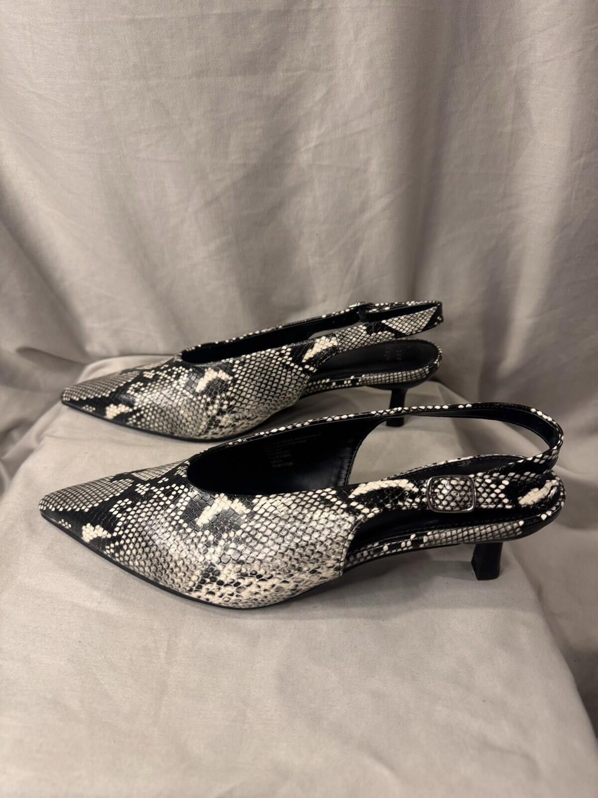 Other A New Day Samantha Slingback Heel Snake Print Sz 7.5 [A24] Size US 7.5 / IT 37.5 - 3 Thumbnail