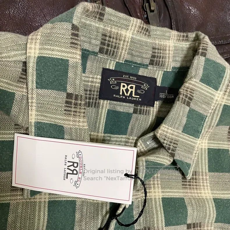 RRL Ralph Lauren RRL Ralph Lauren Old classic suede cotton checkered shirt Size US L / EU 52-54 / 3 - 2 Thumbnail