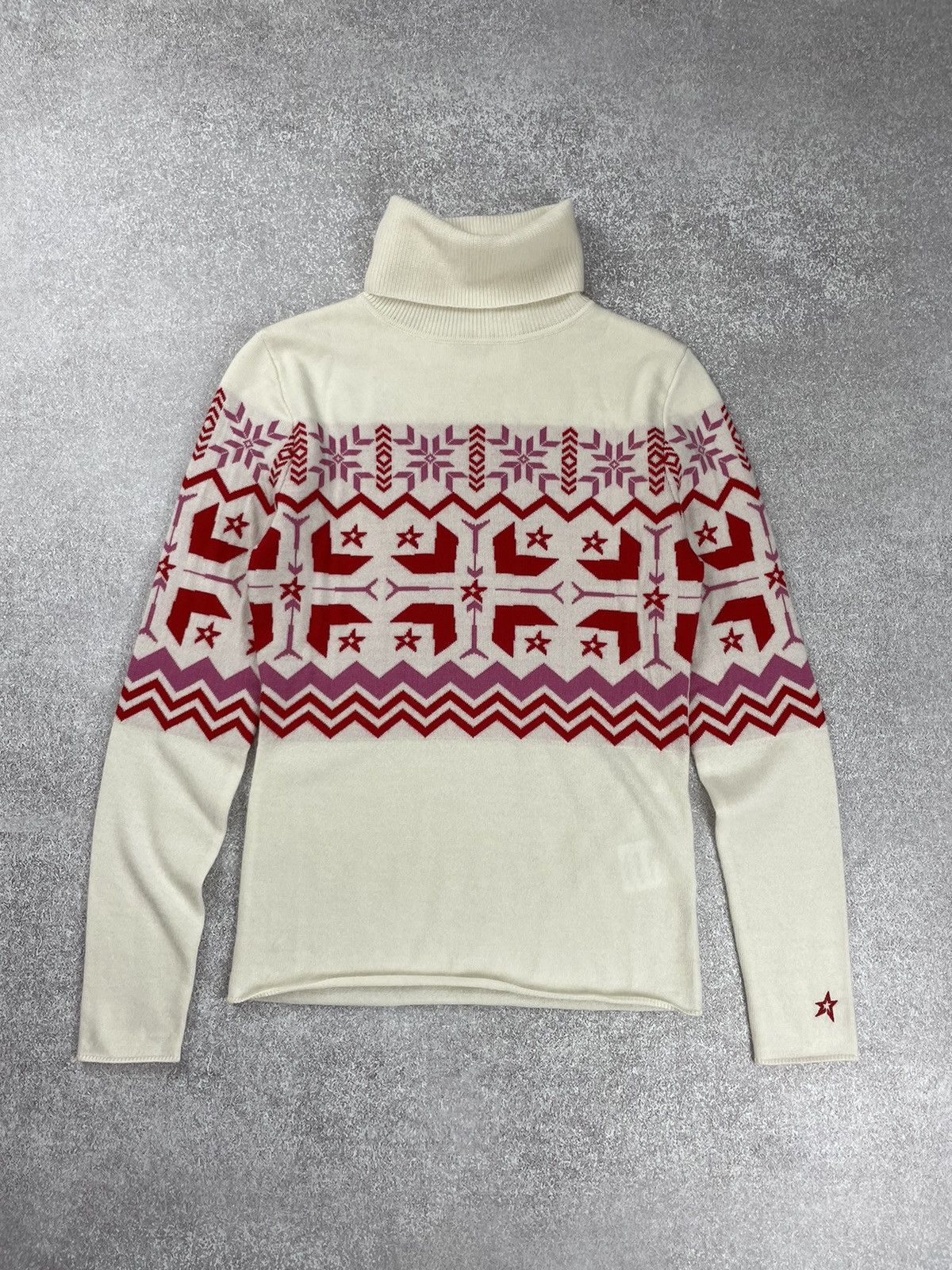 Perfect Moment Perfect Moment Printed Turtleneck Extra Merino Wool Sweater Size XS / US 0-2 / IT 36-38 - 1 Thumbnail