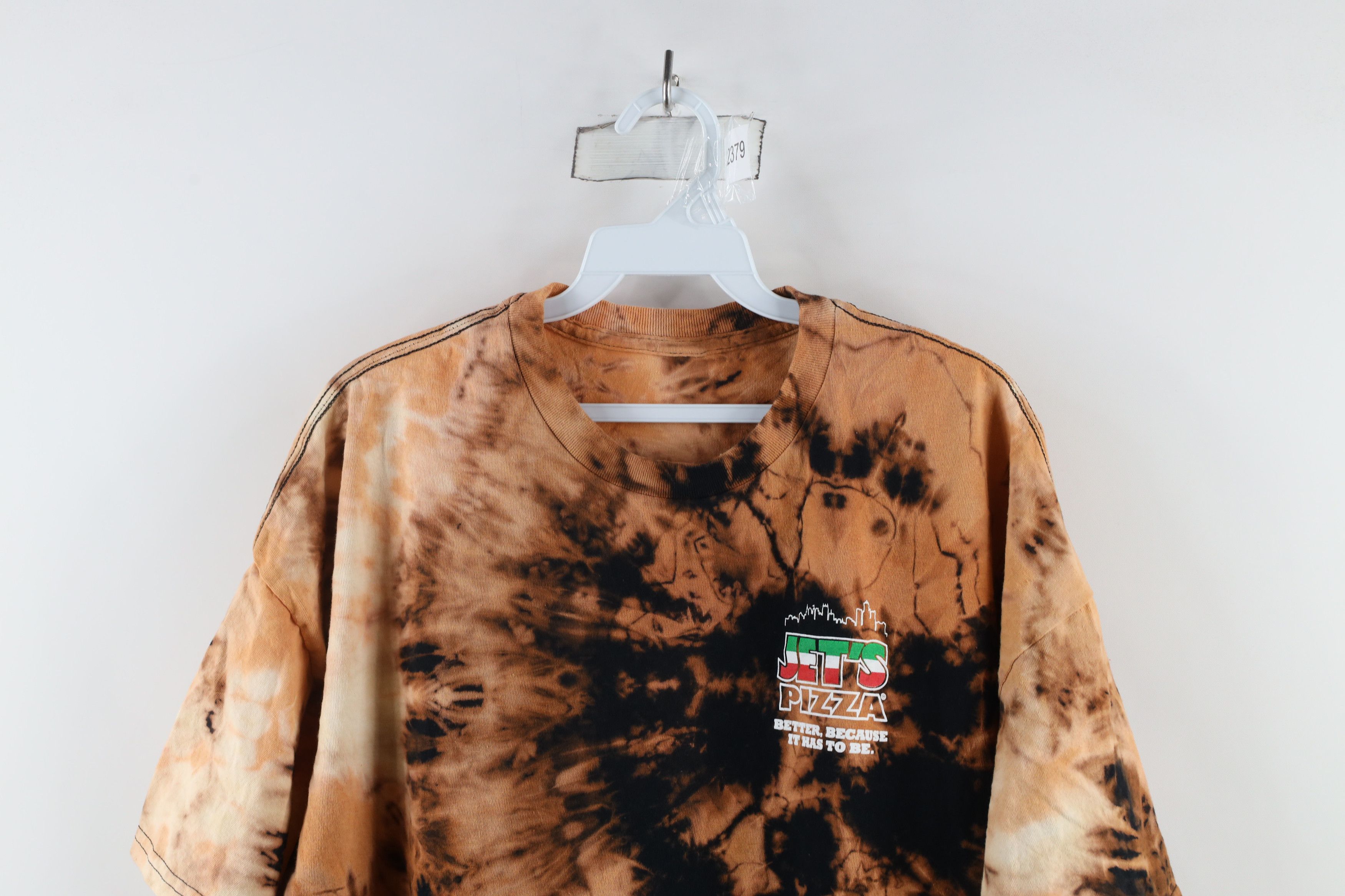 Vintage Vintage Streetwear Jets Pizza Acid Wash Short Sleeve T-Shirt Size US XXL / EU 58 / 5 - 2 Thumbnail