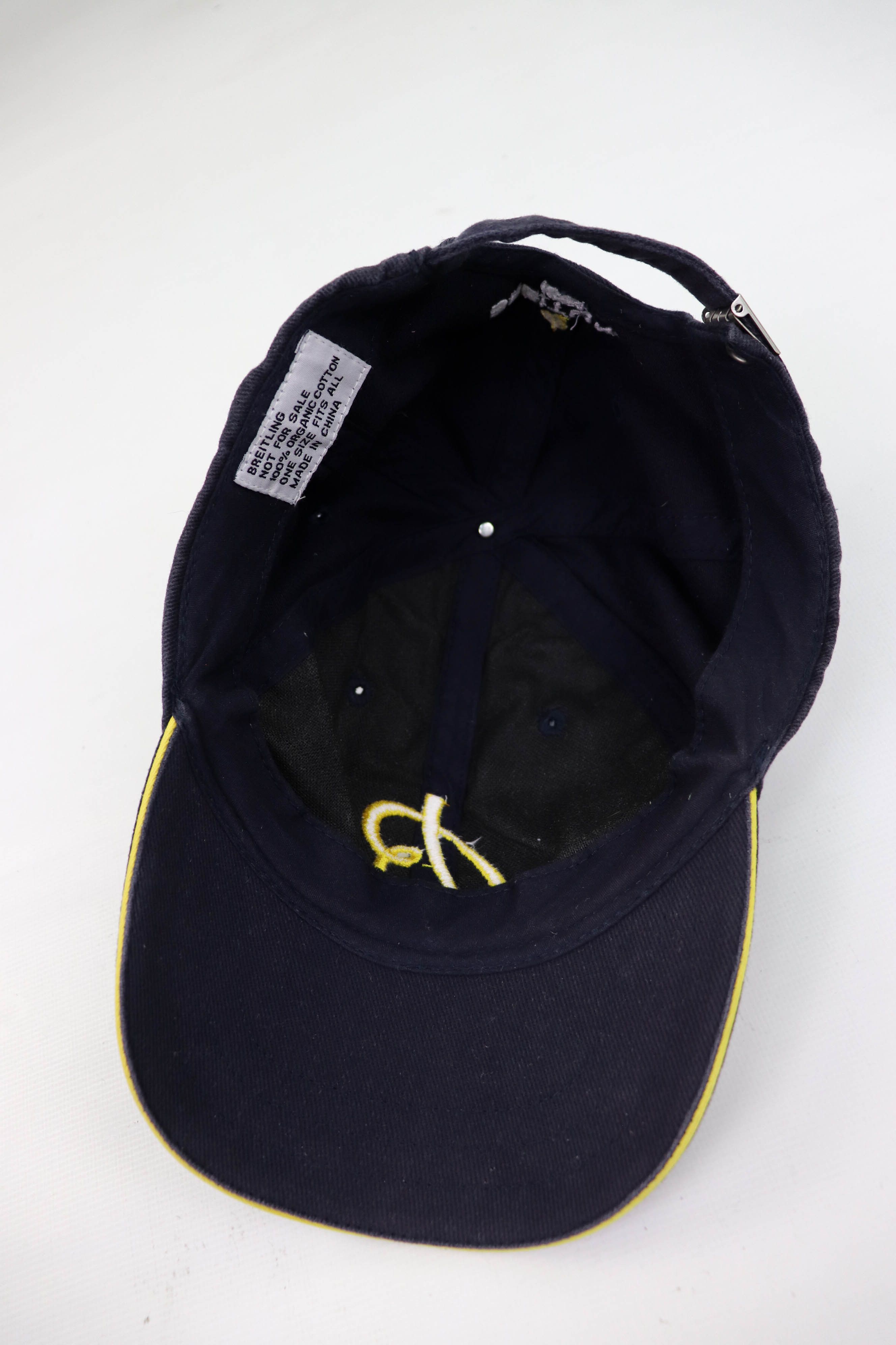 Breitling Breitling 00s Vintage Big Logo Sun Faded Navy Blue Cap Size ONE SIZE - 10 Thumbnail