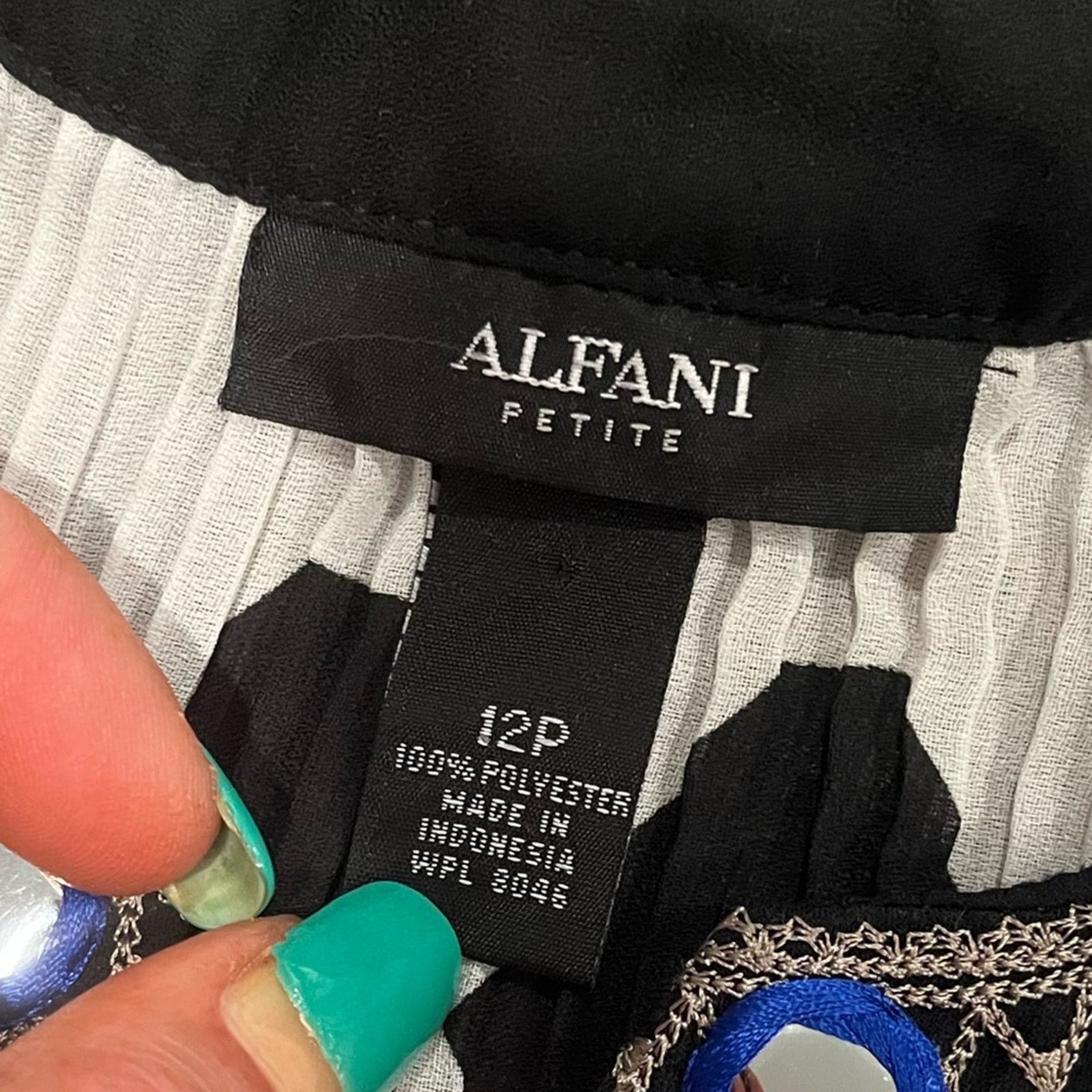 Alfani Alfani Dress Mini Geometric Print Sleeveless V Neck Sz 12P Size XL / US 12-14 / IT 48-50 - 4 Thumbnail