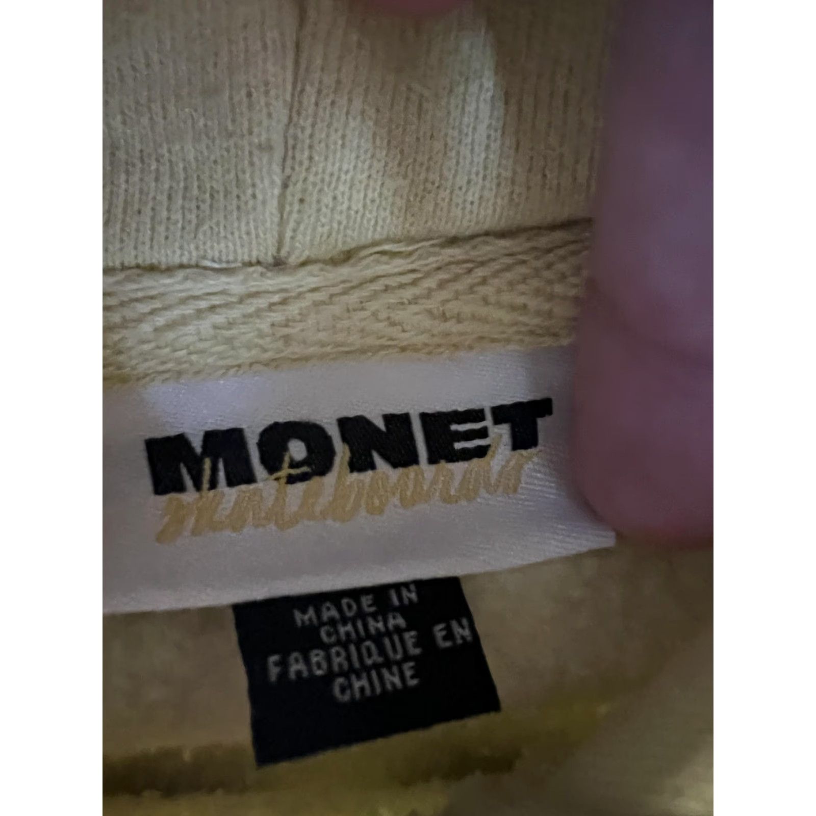Vintage Monet Skateboard Hoodie Mens Large Yellow Dog Graphic Pullover Fleece Sweatshirt Size US L / EU 52-54 / 3 - 6 Thumbnail