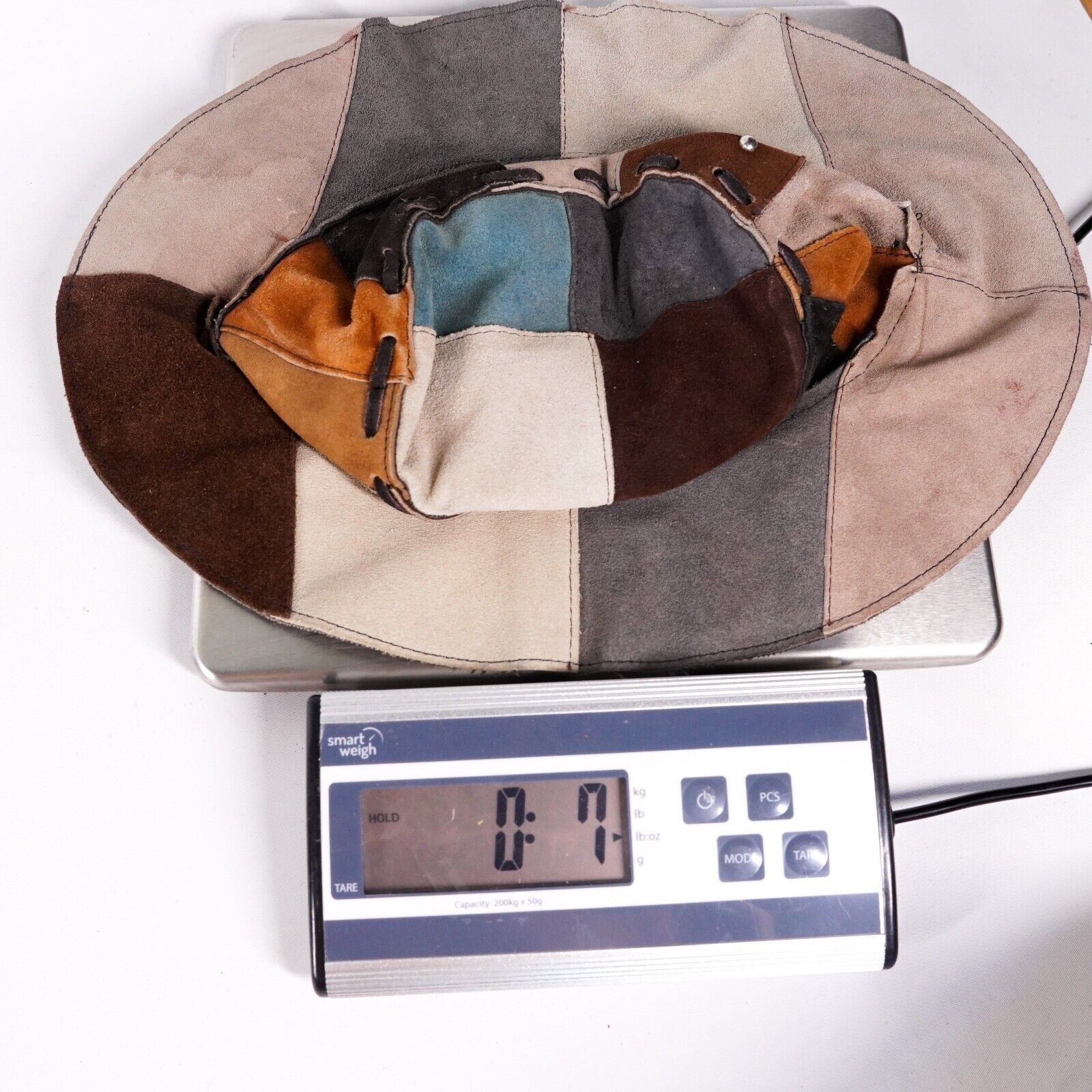 Other Leather Patchwork Stitched Quilt Cowboy Hat Farm Cap Sunhat Size ONE SIZE - 7 Thumbnail