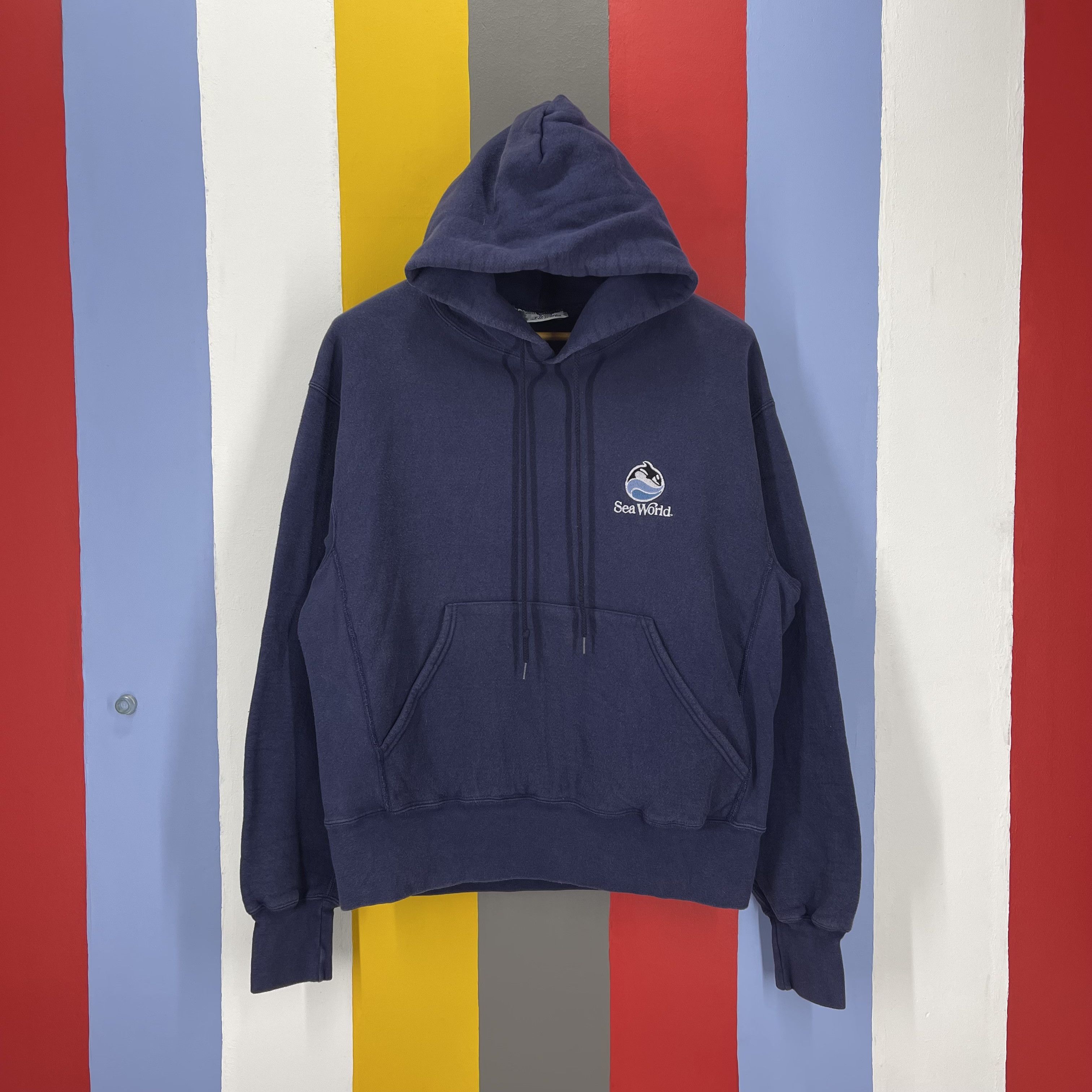 Lee 90s Vintage SEA WORLD by LEE Cross Grain Hoodie #1156/AO Size US L / EU 52-54 / 3 - 1 Thumbnail