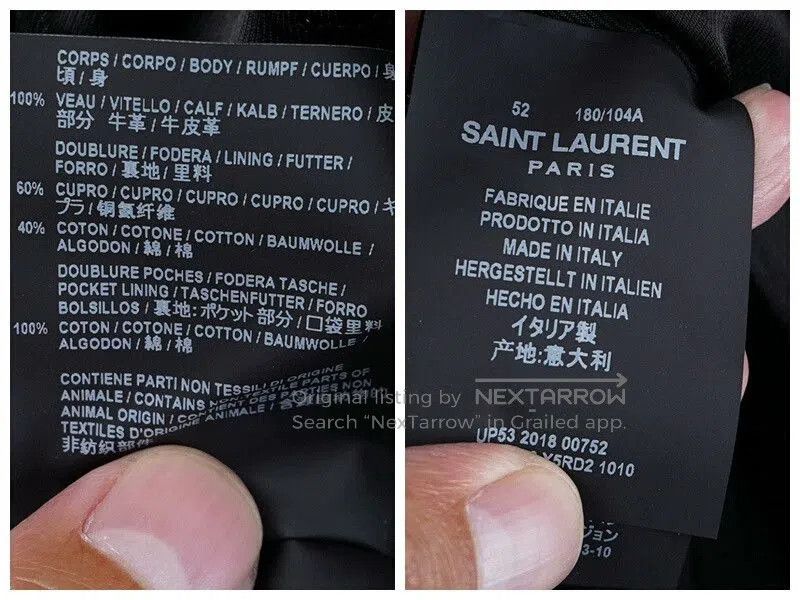 Yves Saint Laurent Saint Laurent Black Leather Blazer Jacket. Size US L / EU 52-54 / 3 - 8 Thumbnail