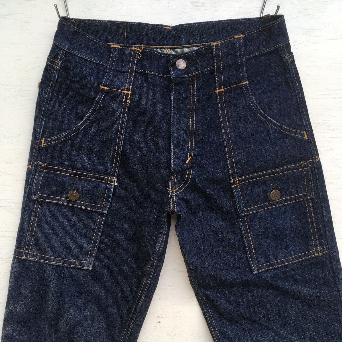 Big John × Vintage 70s VINTAGE BIG JOHN HALF SELVEDGE BUSHPANTS JEANS Size US 28 / EU 44 - 11 Thumbnail