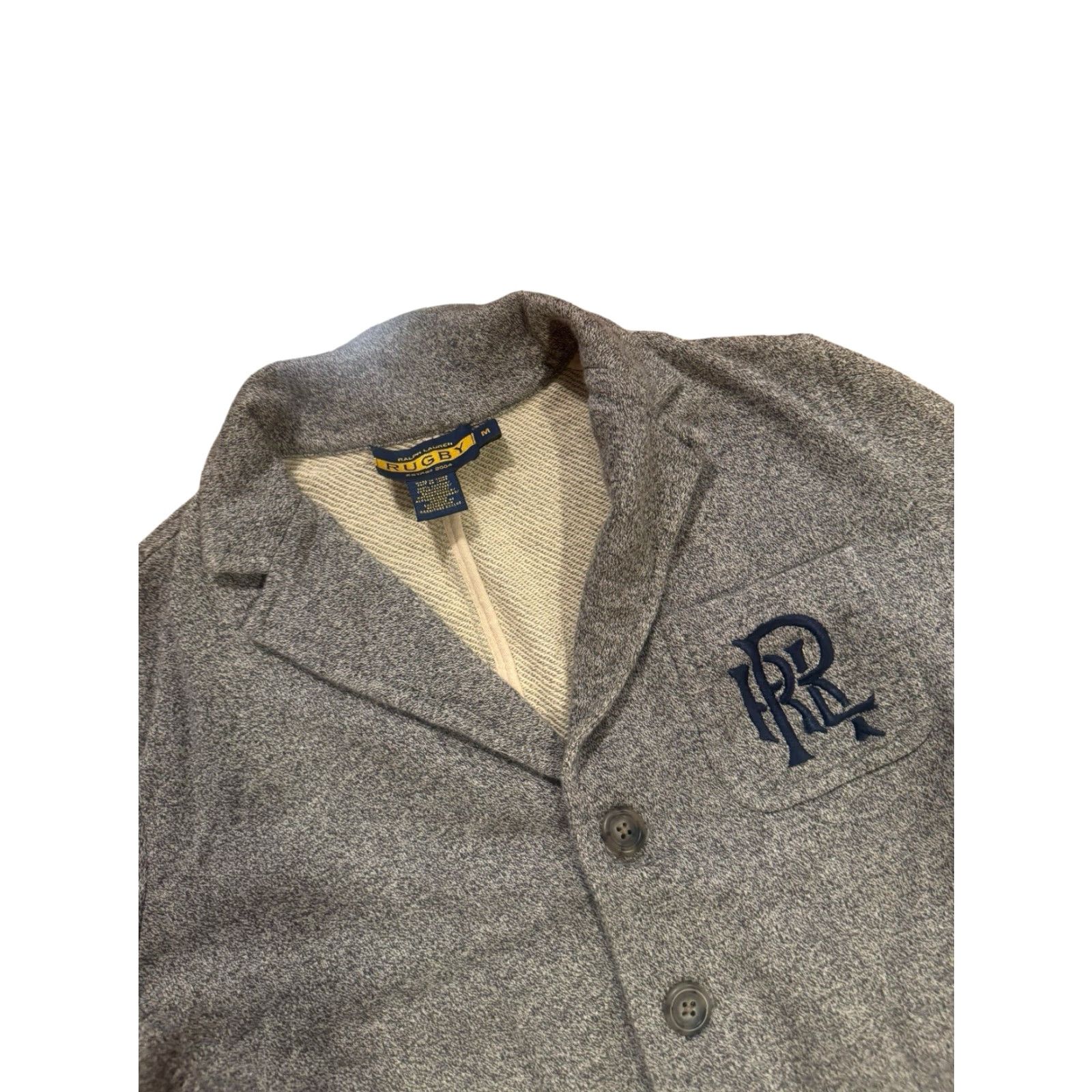 Ralph Lauren VINTAGE Rugby Ralph Lauren Cardigan Blazer Knit Solid Gray M Size M / US 6-8 / IT 42-44 - 5 Thumbnail