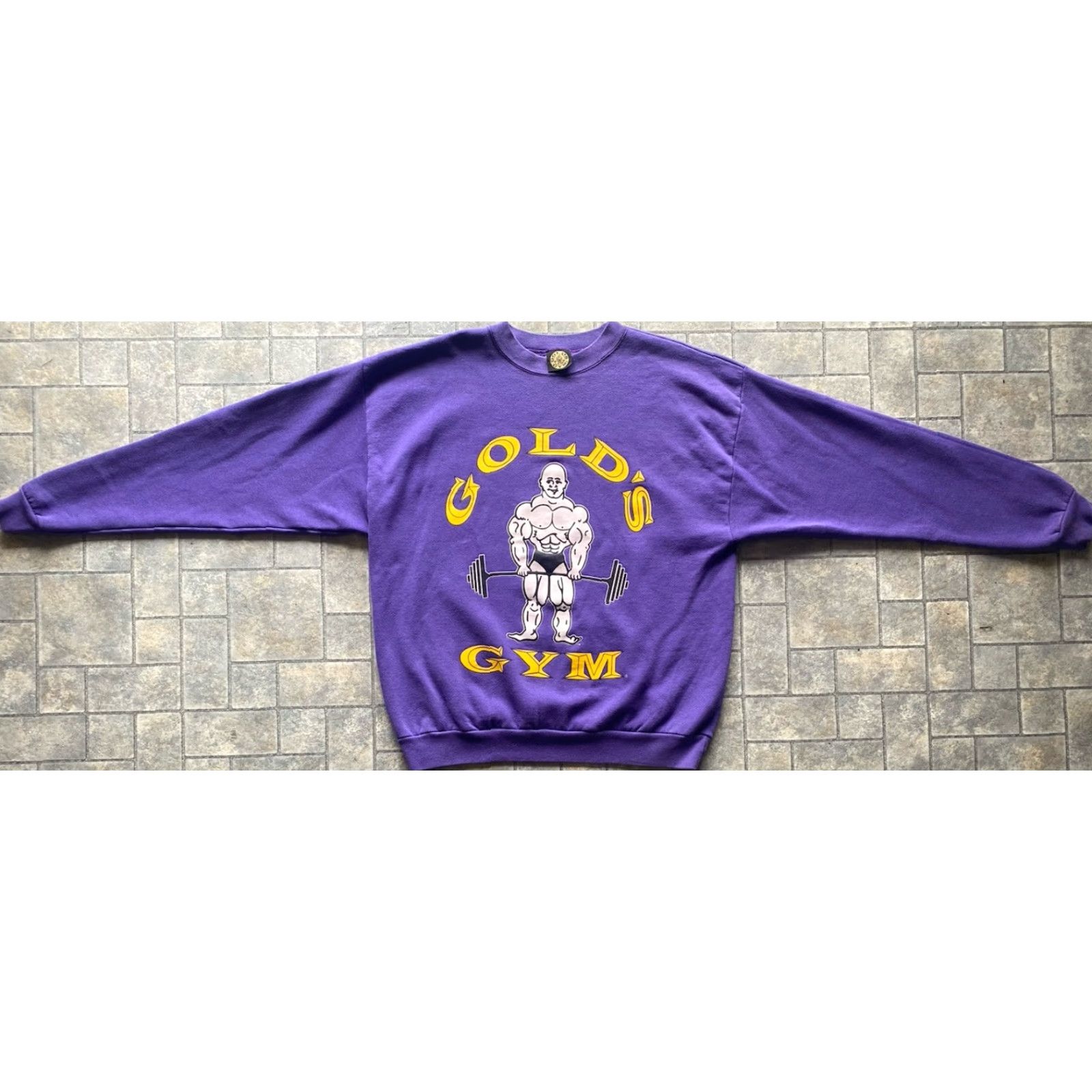 Vintage VINTAGE Gold's Gym Sweatshirt Pullover Logo Men’s 3XL Purple USA Size US XXL / EU 58 / 5 - 2 Thumbnail