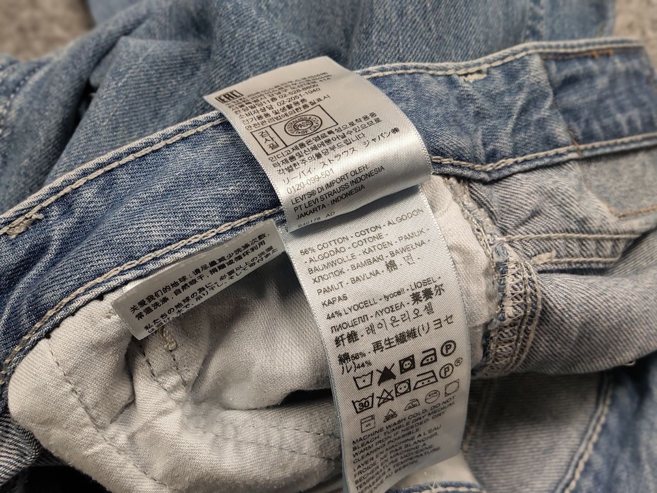 Levi's Levis Tapered Carpenter Antifreze washed denim vintage jeans Size US 29 - 11 Thumbnail