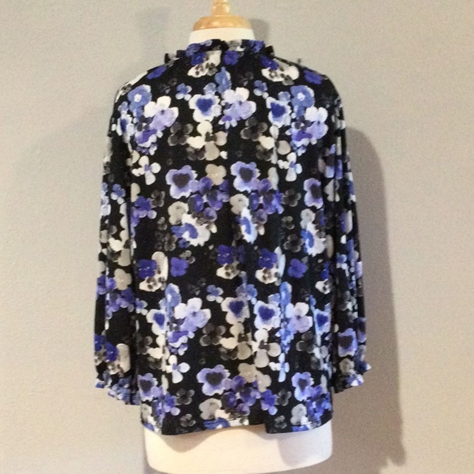 Other Cato Est. 1946 Multicolor Peplum Sleeve Floral Blouse Sz XL Size XL / US 12-14 / IT 48-50 - 8 Thumbnail