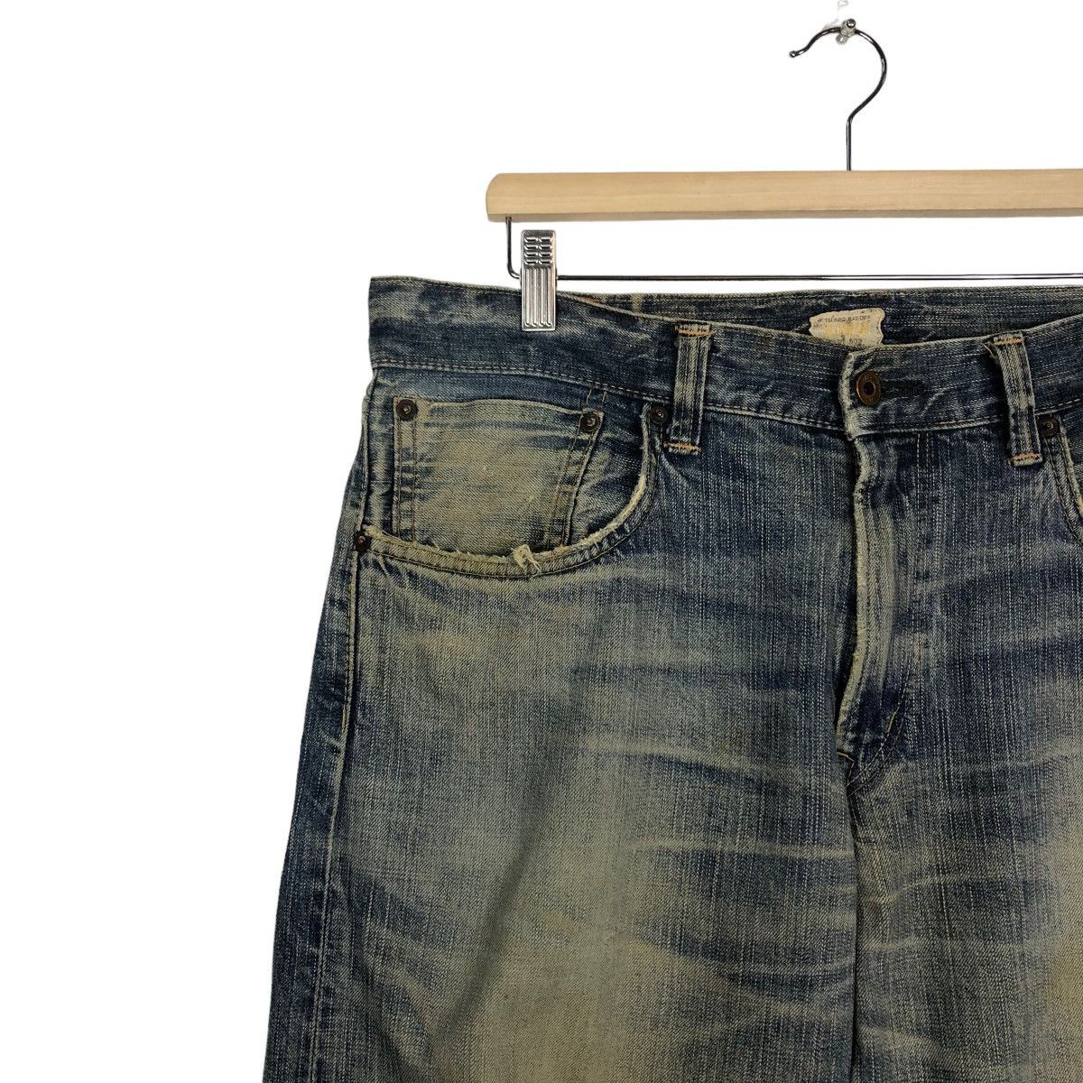 Japanese Brand 🔥90’s Distressed Denim Jeans Edwin Lot 505 Made in Japan Size US 38 / EU 54 - 6 Thumbnail