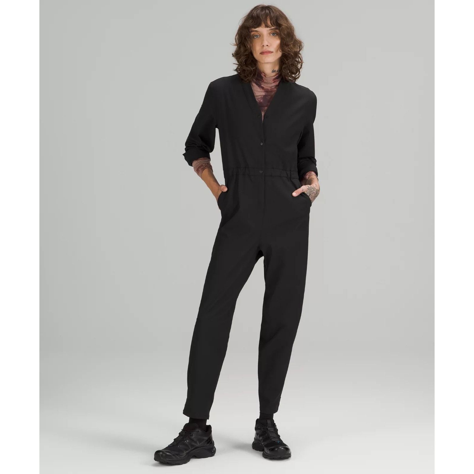 Lululemon Lululemon Lab Euro Wool Blend V neck Long Sleeve Jumpsuit Size 28" / US 6 / IT 42 - 1 Thumbnail