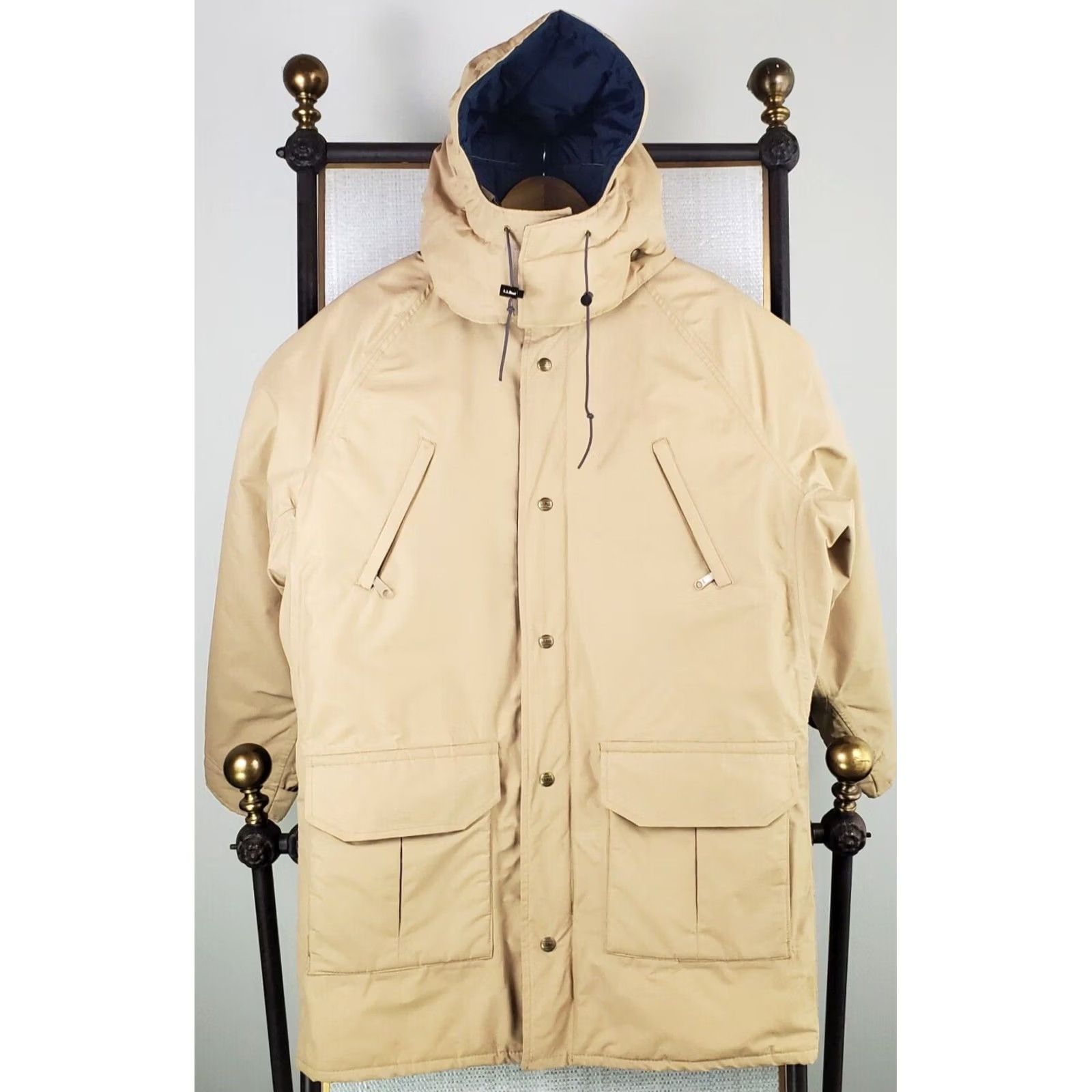 Vintage VTG L.L. Bean Gore-Tex Thinsulate Parka Jacket Medium Tall Mens MT Beige Winter Windproof Waterproof Camo/Khaki Size US M / EU 48-50 / 2 - 4 Thumbnail
