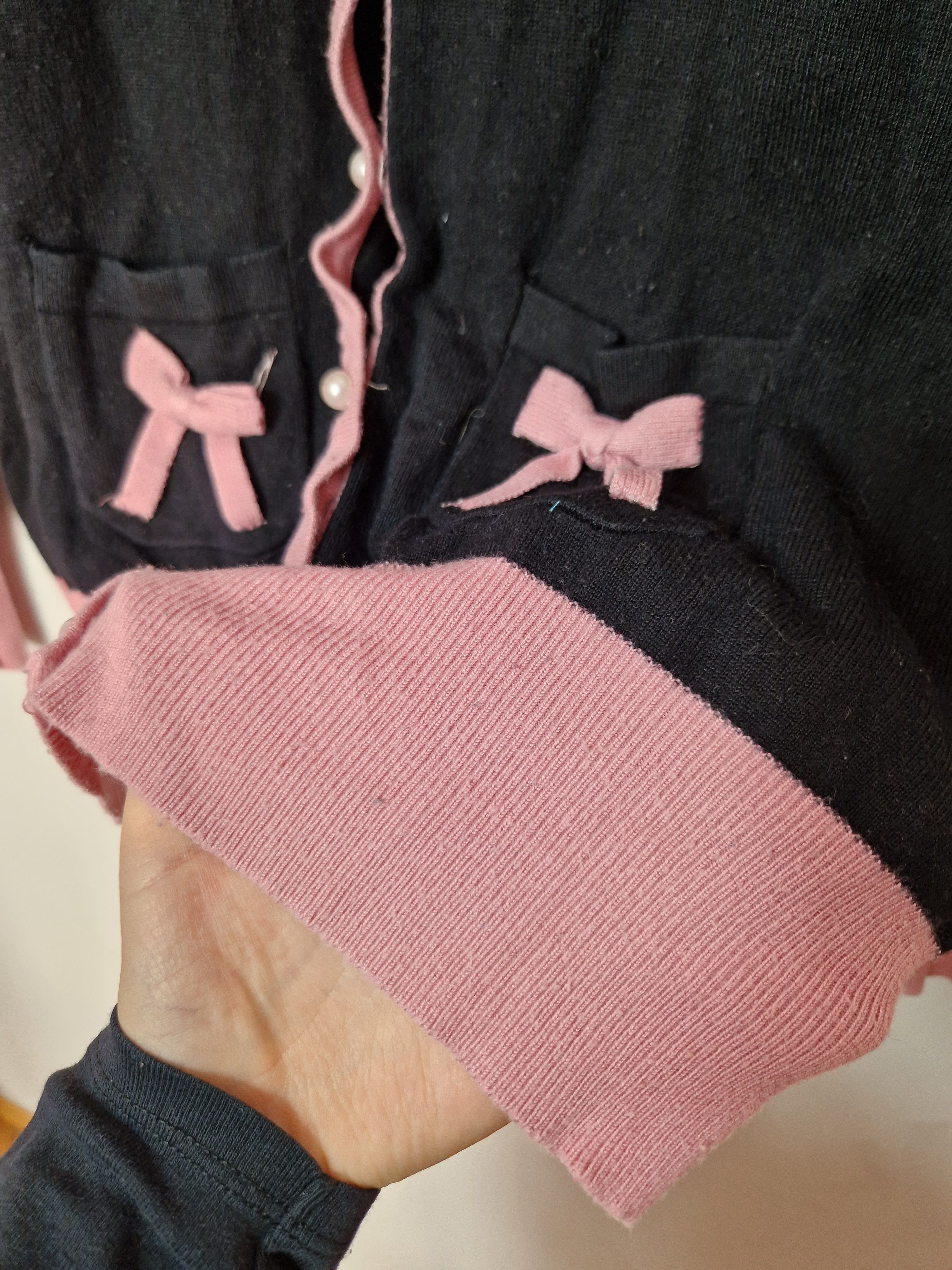 Japanese Brand × Vintage vintage cute bows kawaii japanese cardigan lolita coquette Size M / US 6-8 / IT 42-44 - 6 Thumbnail