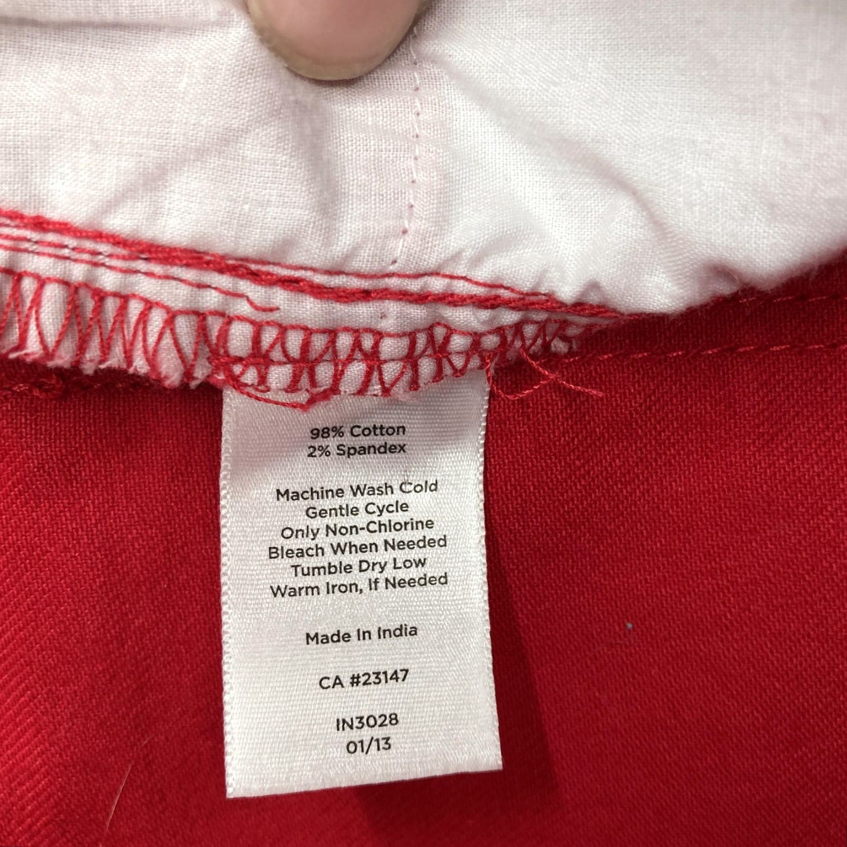 Talbots VINTAGE Talbots Heritage Jeans Womens 16 Straight Leg Crop Red NWT Stretch Denim Preppy 90s/Business Casual Mens? Size 38" / US 16 / IT 52 - 5 Thumbnail