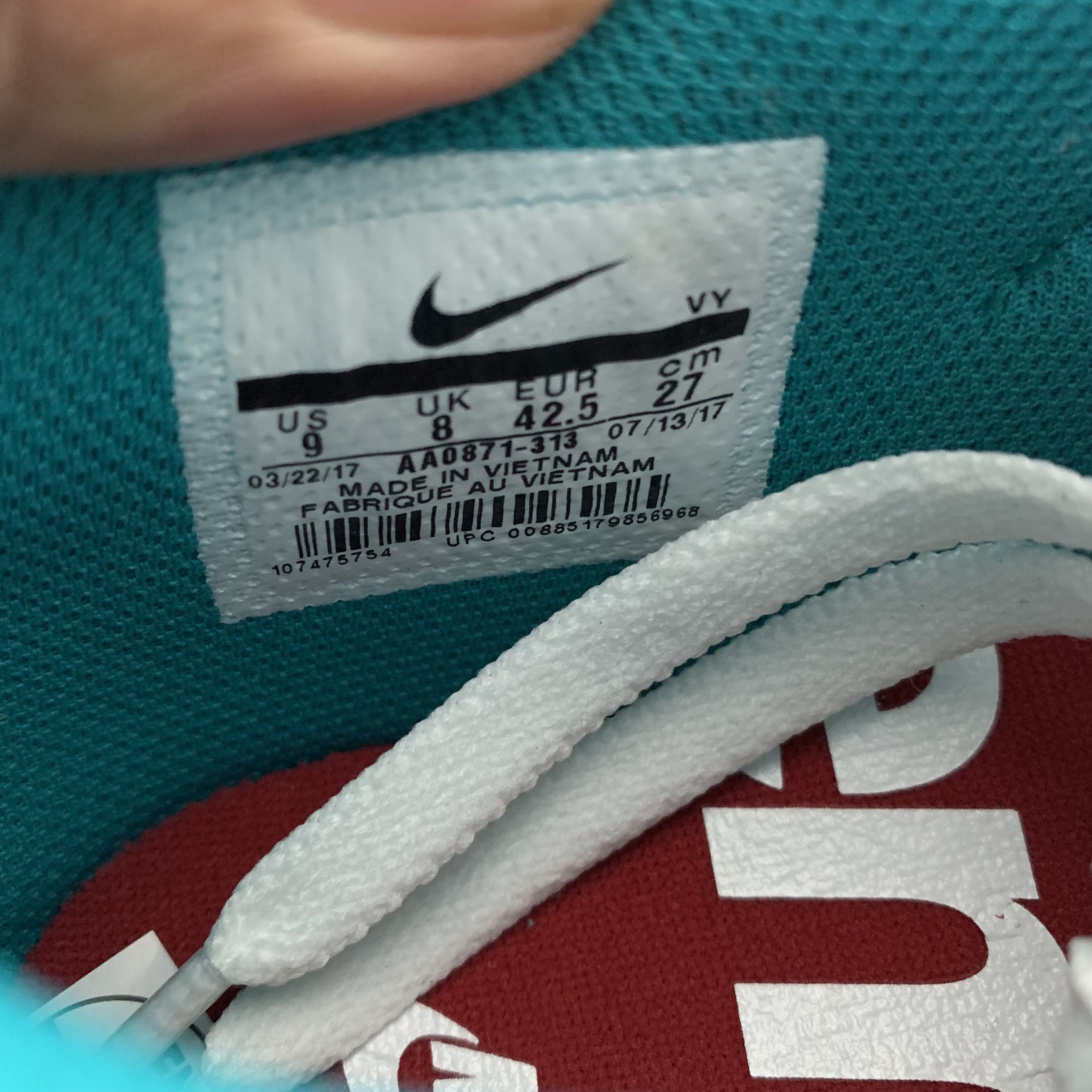 Nike × Supreme Nike SB Air Force 2 Low Supreme Emerald Size US 9 / EU 42 - 18 Thumbnail