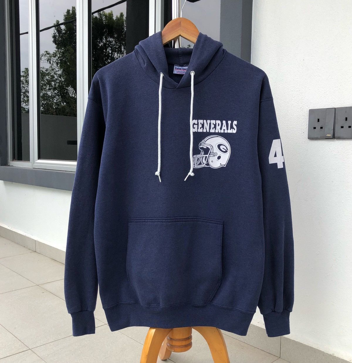 Vintage Vintage Hoodie Pull Over General Big Logo Sweatshirt Size US M / EU 48-50 / 2 - 1 Thumbnail