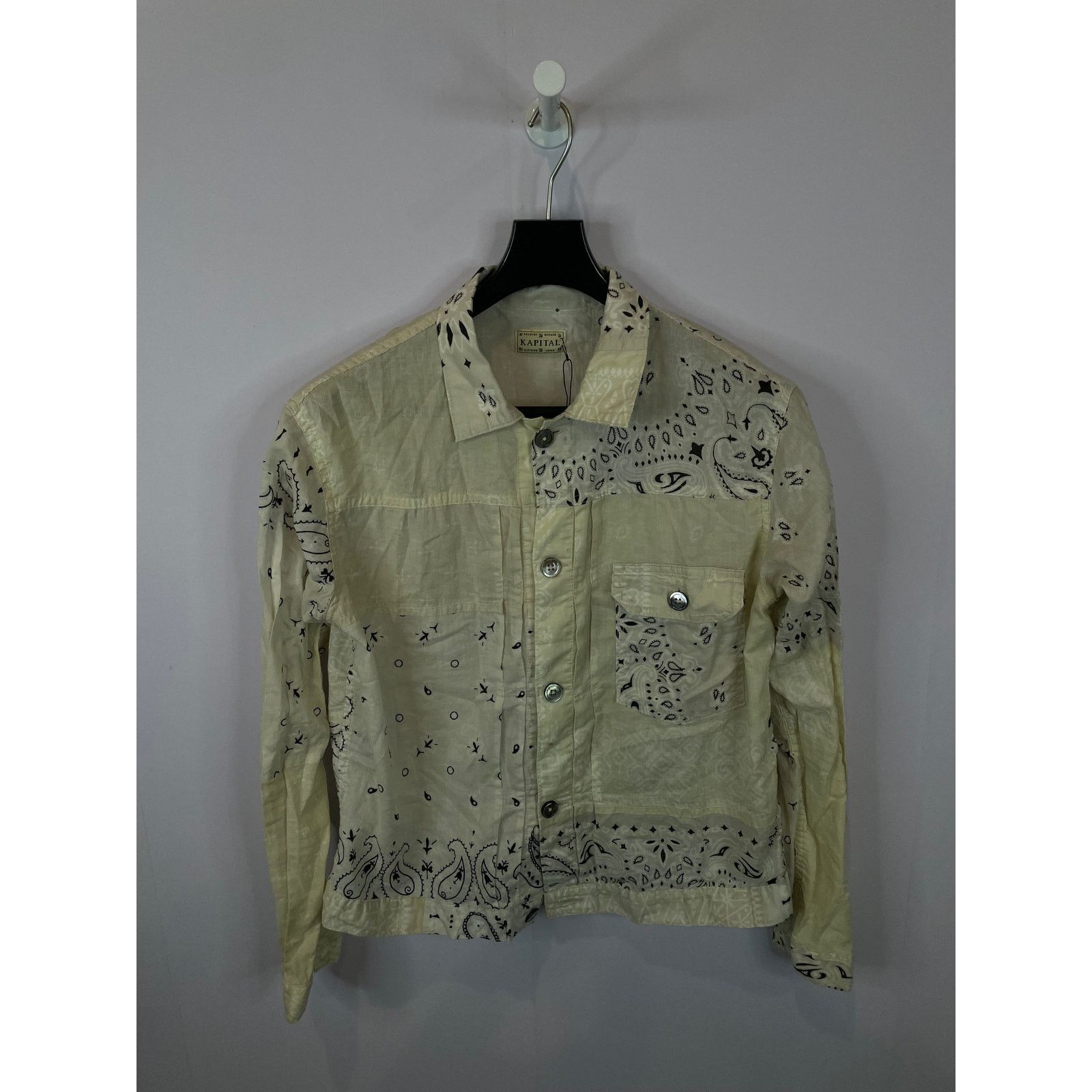 Kapital Kapital White Paisley Button Up Jacket Used 3 (Large) Size L / US 10 / IT 46 - 1 Thumbnail