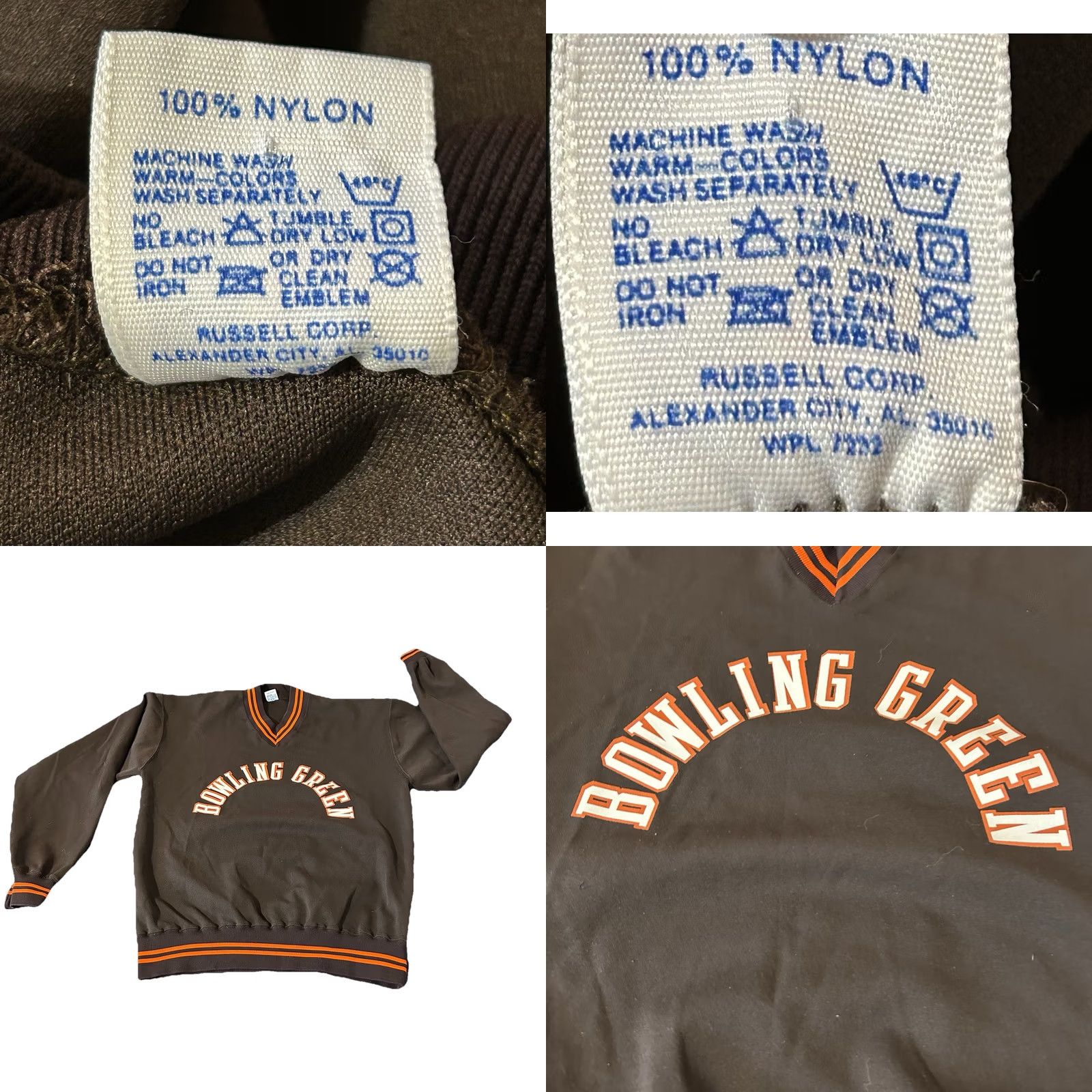 Russell Athletic Vintage Russell Athletic Nylon Pullover Men XL Brown Orange - Men's Clothing Size US XL / EU 56 / 4 - 9 Thumbnail