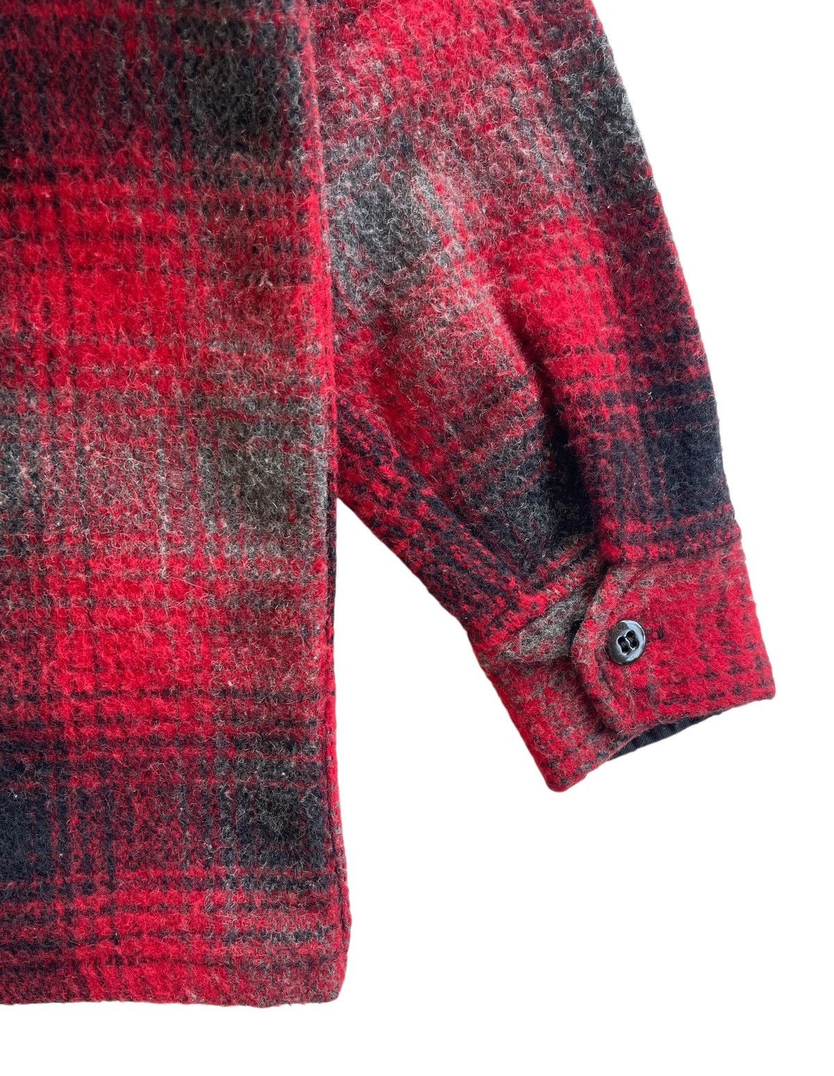 Vintage 50s Melton Wool Buffalo Plaid Mackinaw Jacket Size US M / EU 48-50 / 2 - 7 Thumbnail