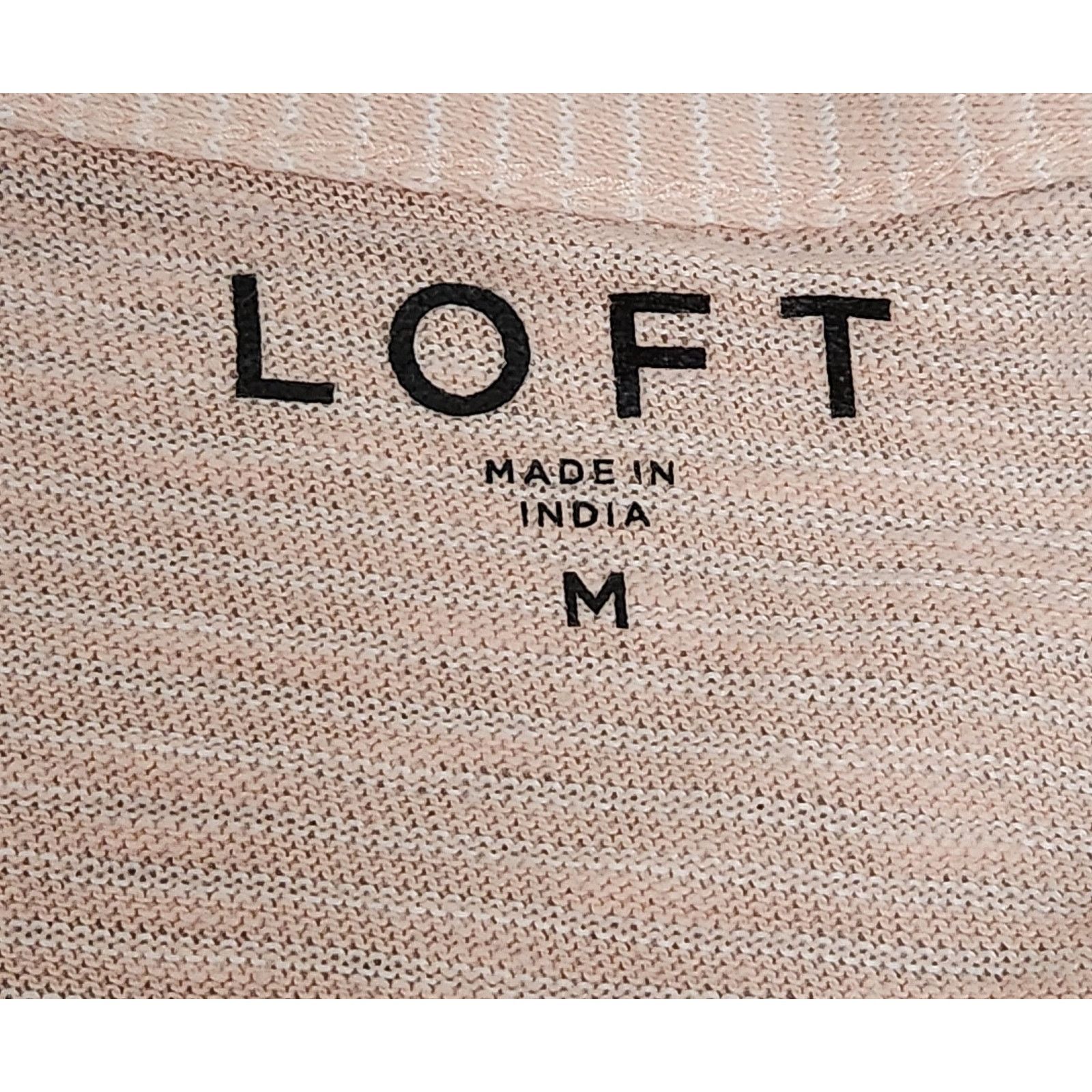 Other Loft Pink Slub Knit Button Up Tie Hem Long Sleeve Top Medium Size M / US 6-8 / IT 42-44 - 4 Thumbnail