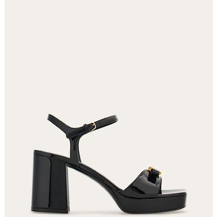 Salvatore Ferragamo o1s1rm0924 Platform Sandals in Black Size US 5.5 / IT 35.5 - 1 Thumbnail