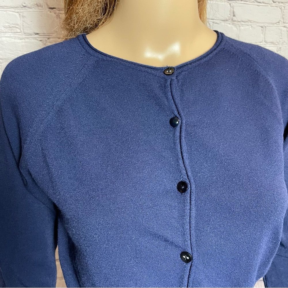 Other NWT New $123 CELEBRITIES TRICOT Blue Cardigan Size S Made i Size S / US 4 / IT 40 - 2 Thumbnail