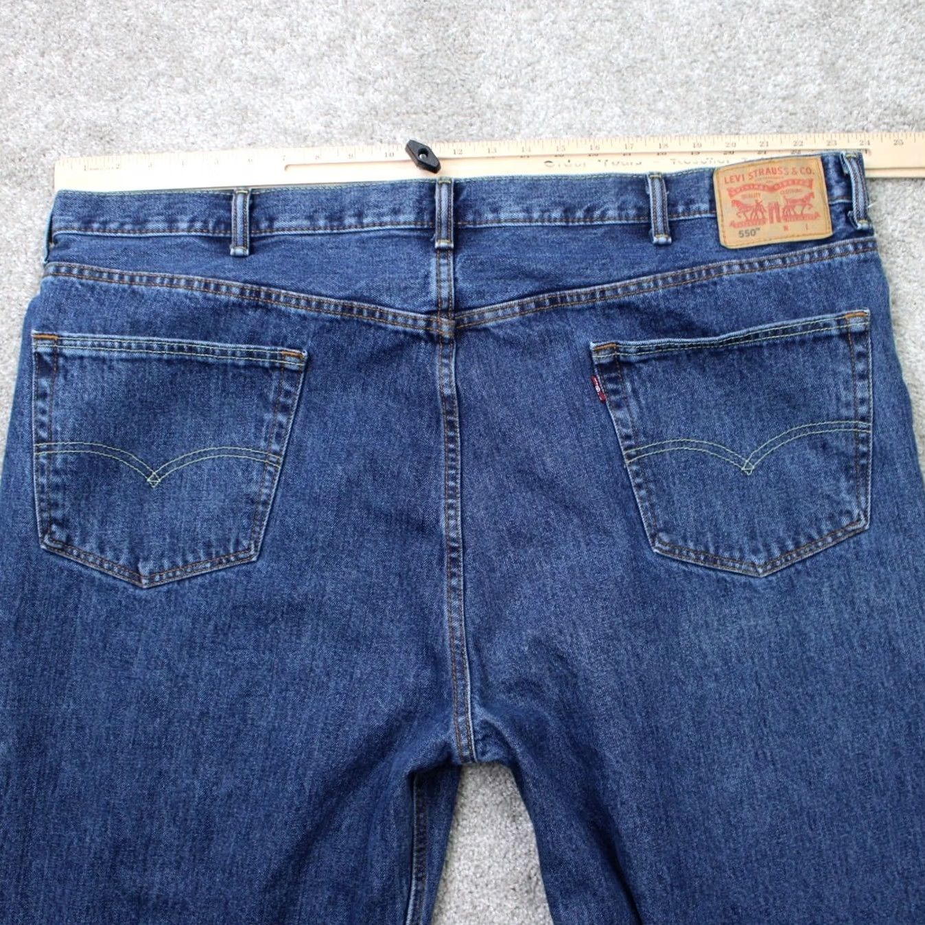 Levi's Levi's Jeans 550 Mens 48x34 Blue Relaxed 5-Pocket Denim Cotton Straight Vintage: No Size US 32 / EU 48 - 6 Thumbnail