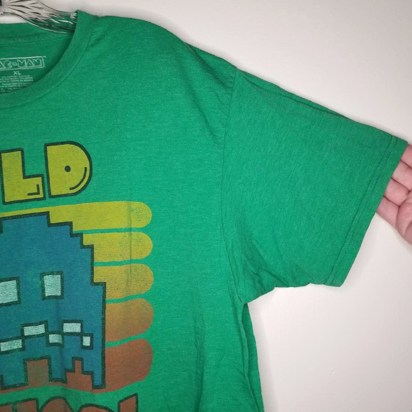 Vintage VINTAGE Pac-Man Mens Green Short Sleeve Graphic T-Shirt Size XL Size US XL / EU 56 / 4 - 3 Thumbnail